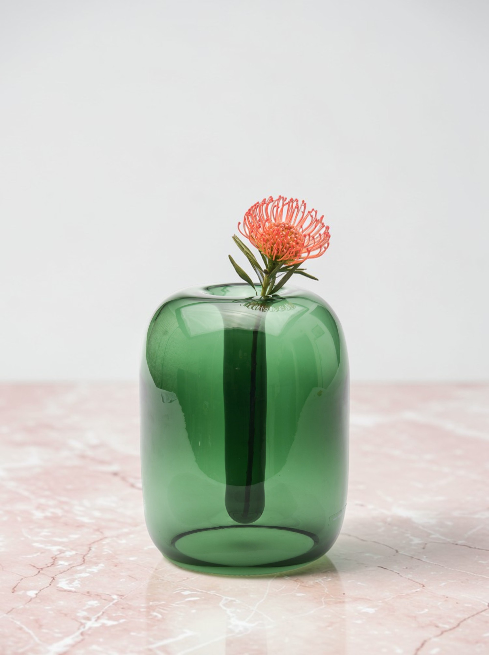 Vase Soft Vase L Glas grün