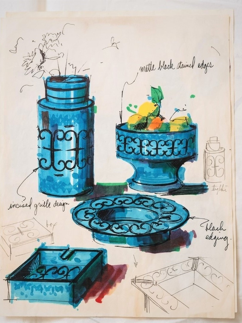 Bitossi Rimini Blu Cylinder Vase