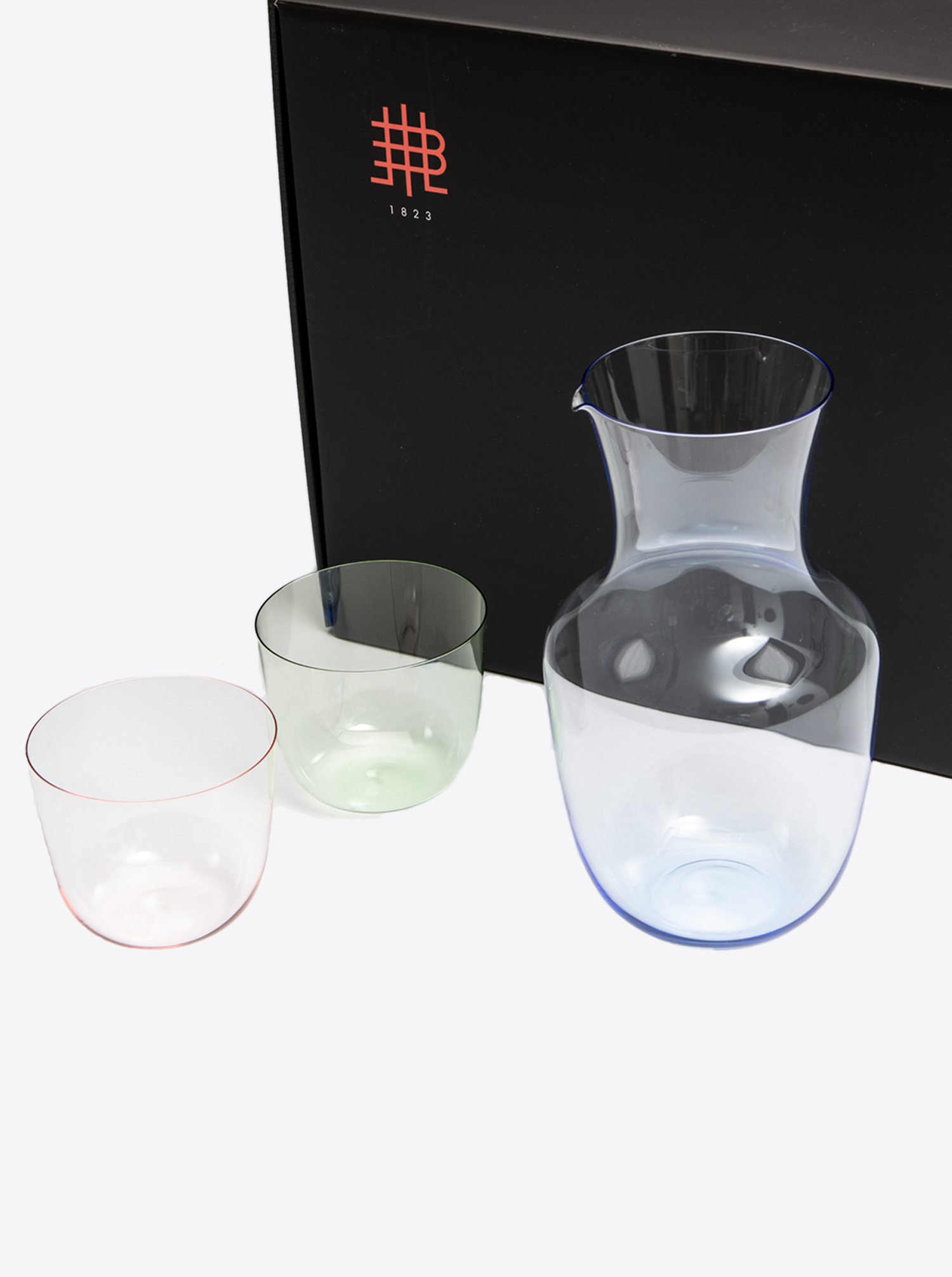 Colorful Set Carafe &quot;Alpha&quot; with 2 glasses