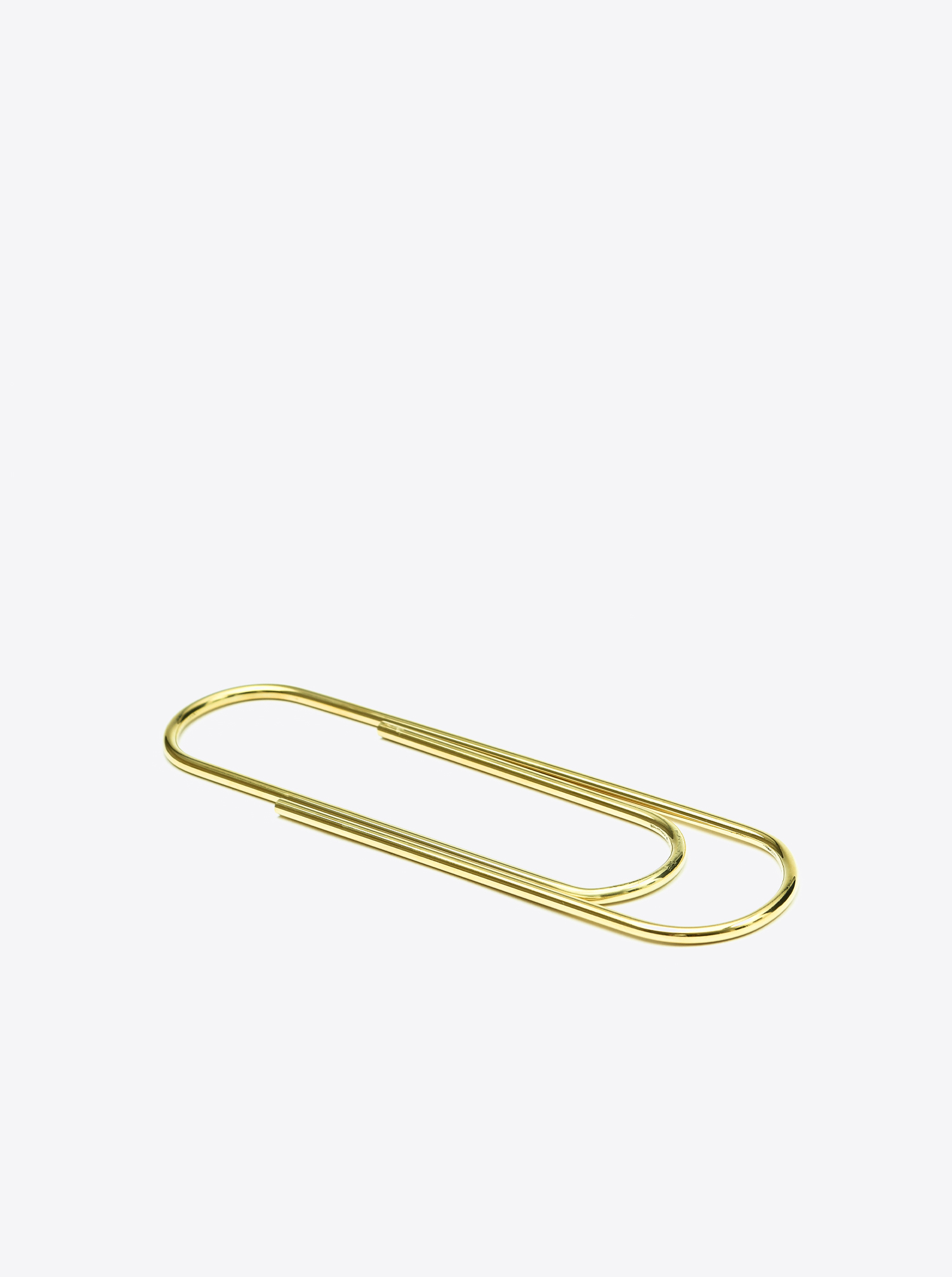 Bookmark &quot;paper clip&quot; XL Brass polished