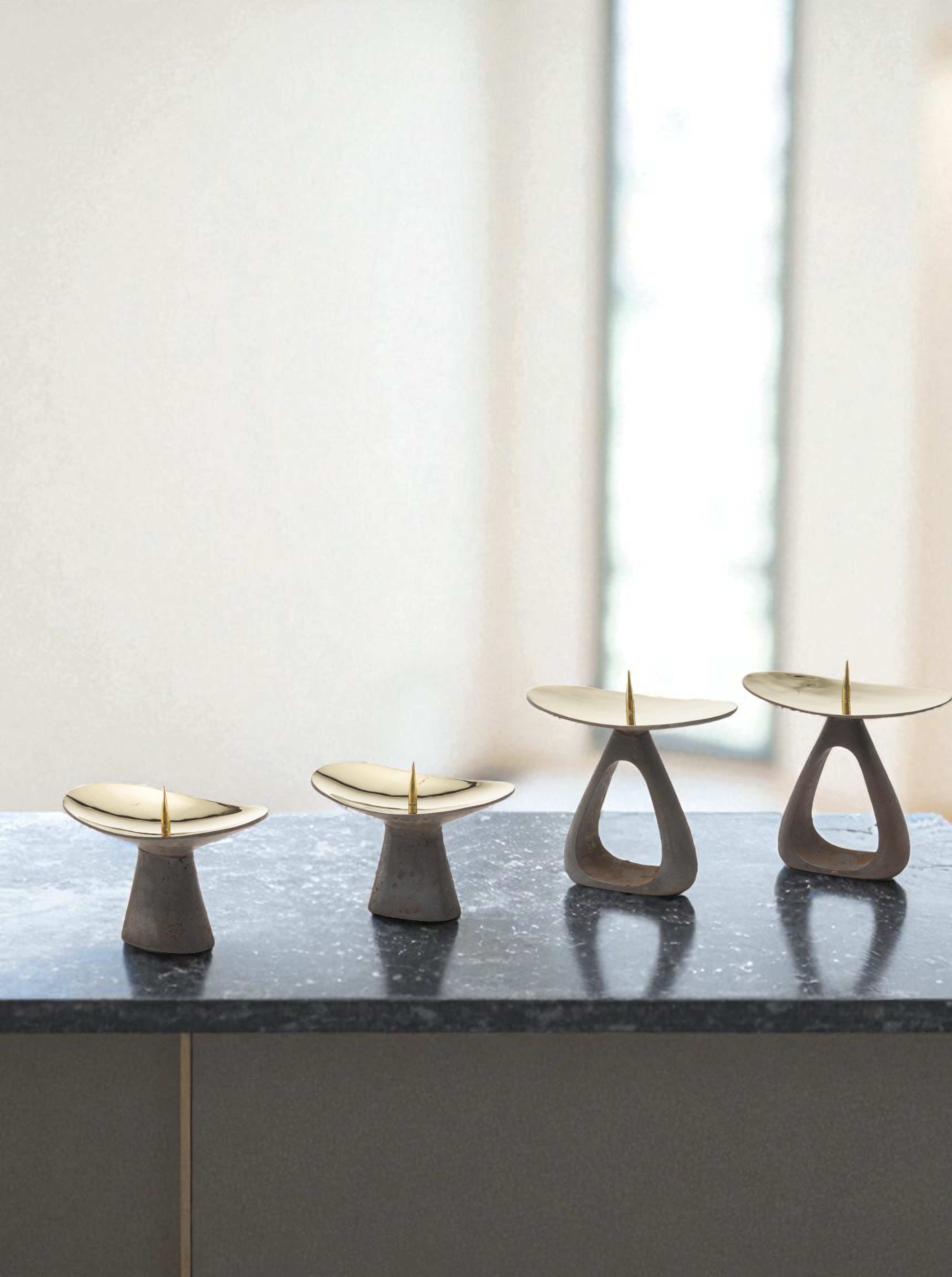 Candleholder Brass patinated
