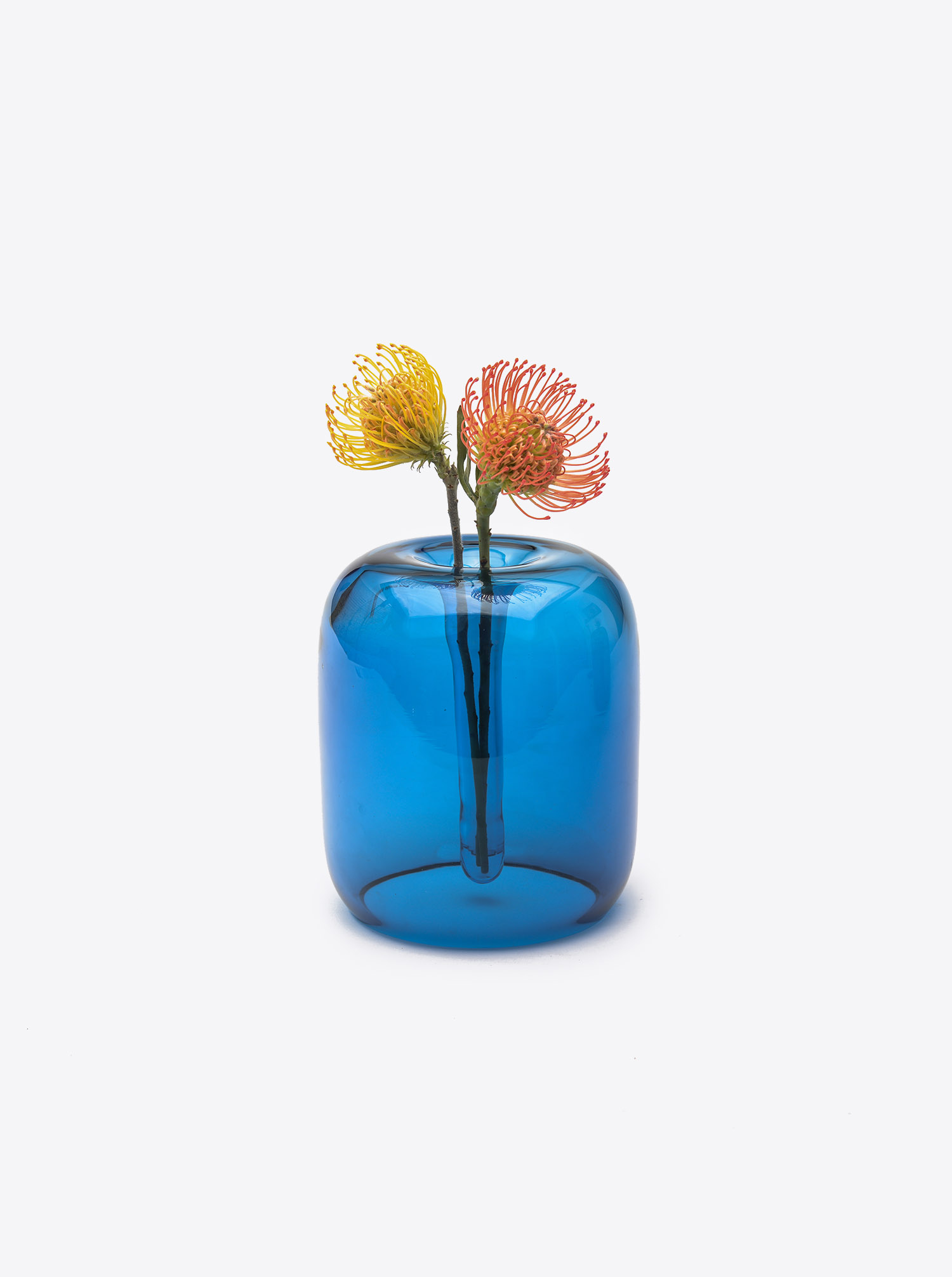 Vase Soft Vase M Glas blau