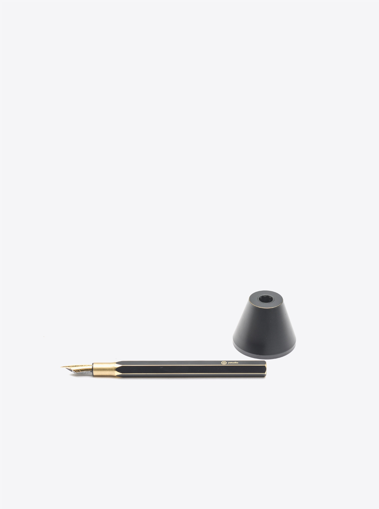 Desk Fountain Pen Brass black patinated