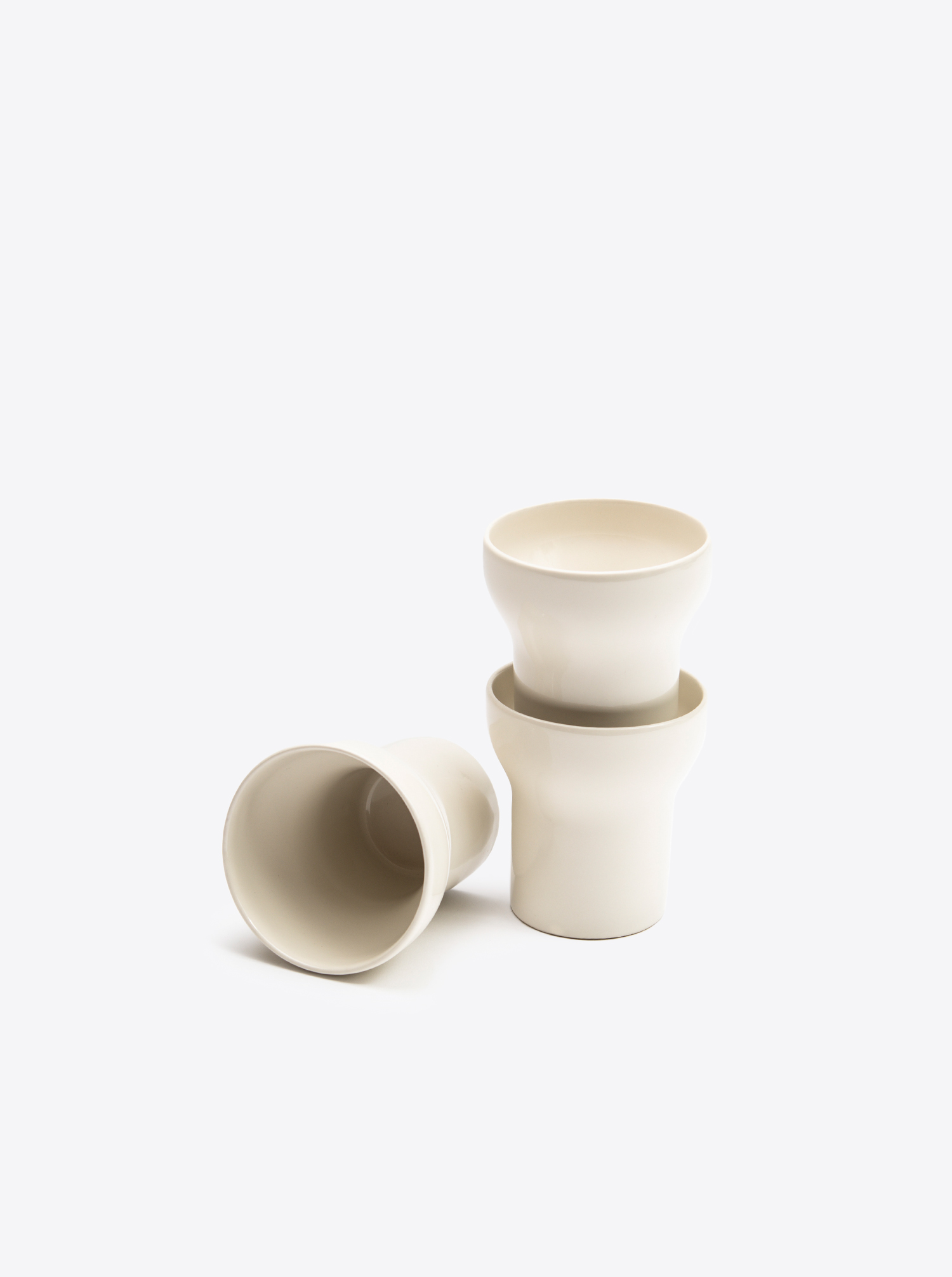 Goblet Stoneware off-white Set of 6