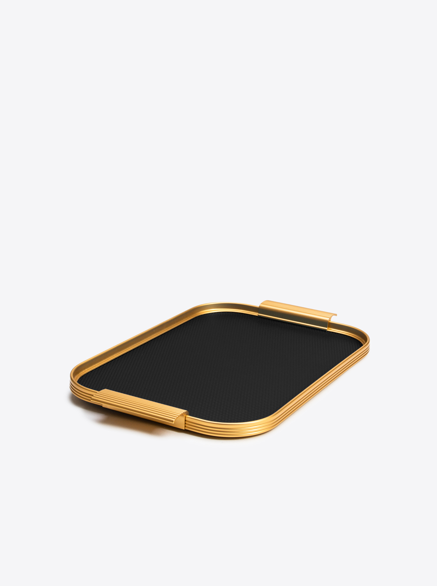 Tray Aluminium M 35 x 25,5cm in Diamond Black / Gold