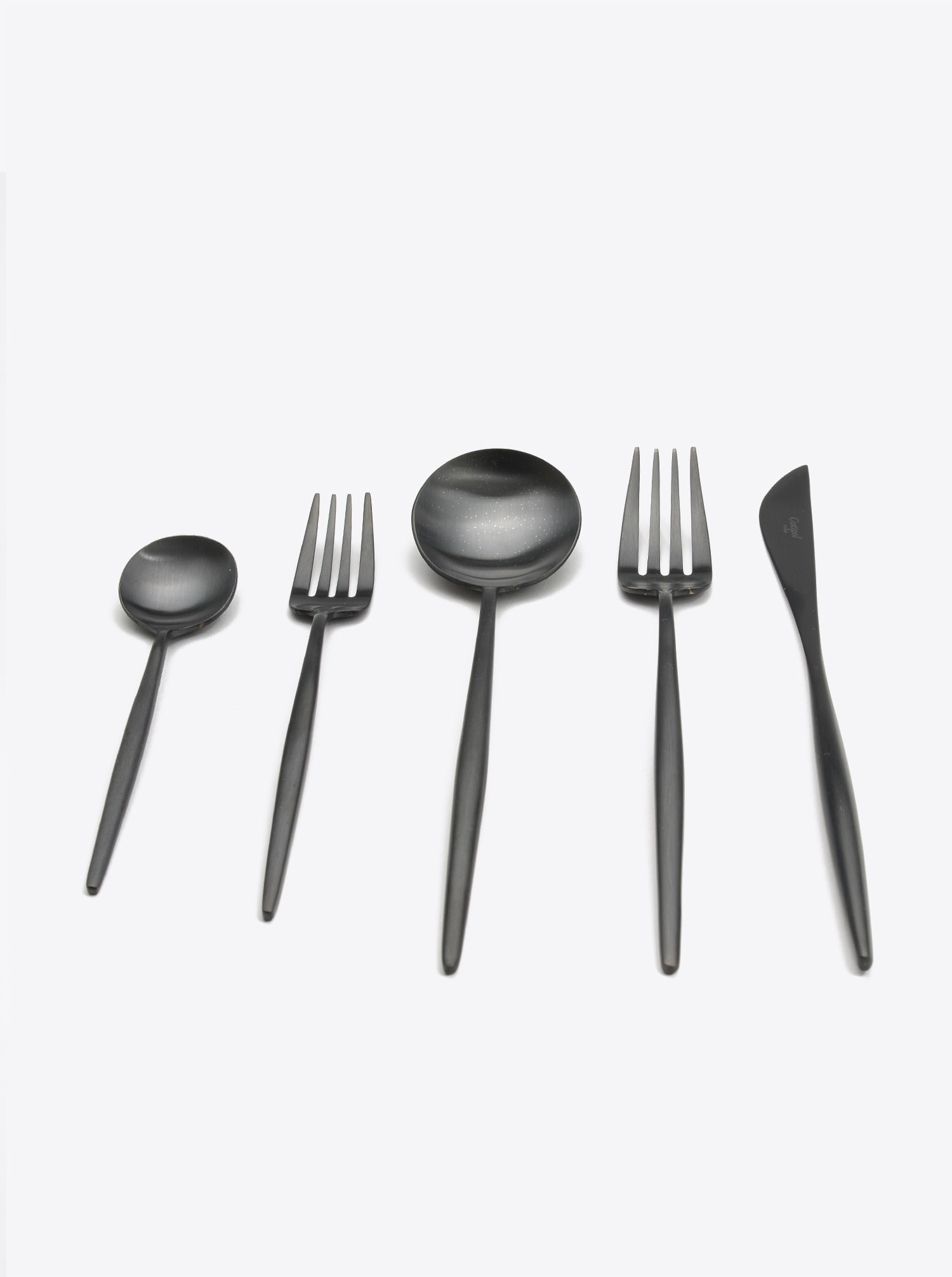 Cutlery Set &quot;Moon&quot; black matt