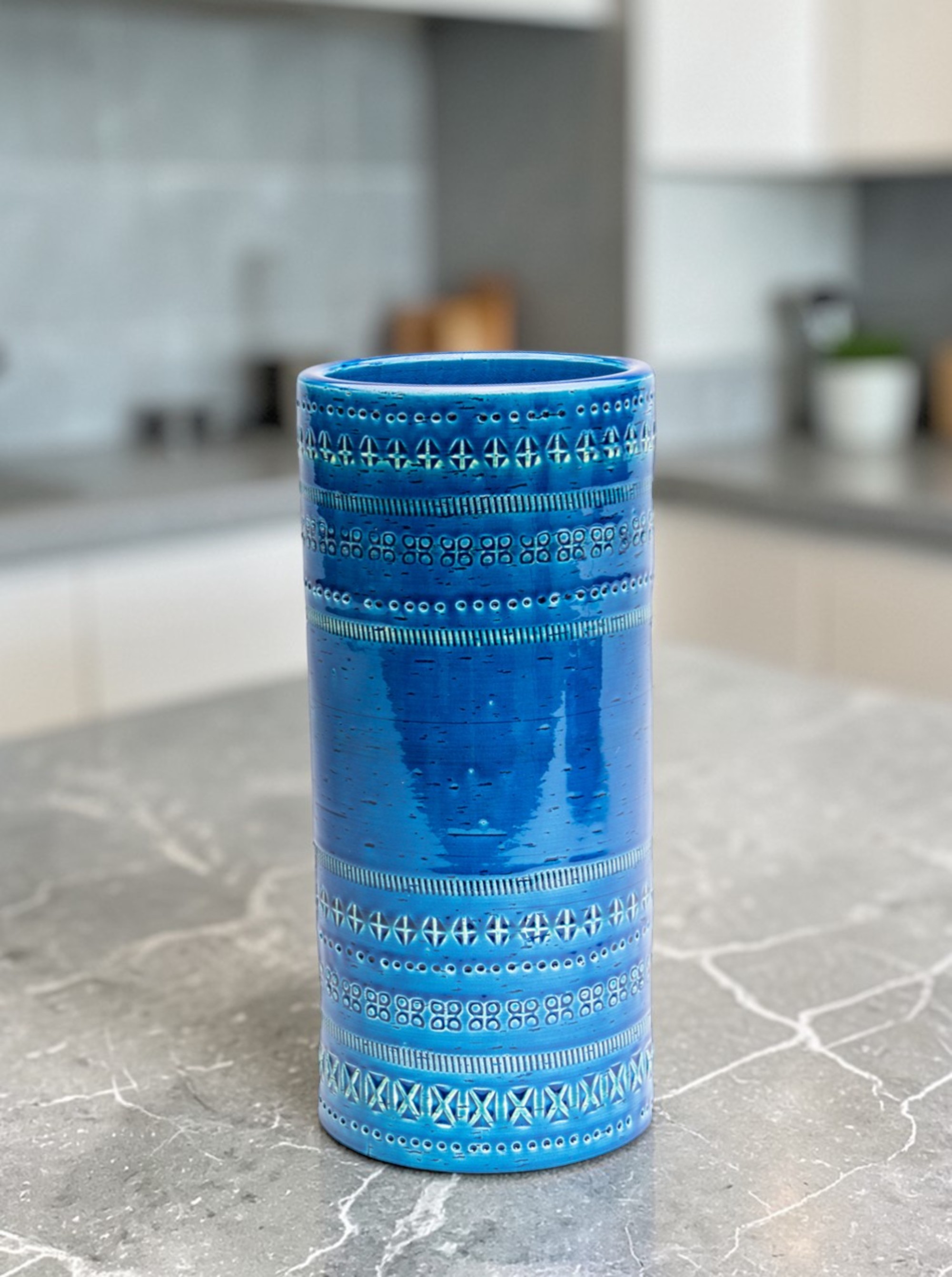 Bitossi Rimini Blu Cylinder Vase