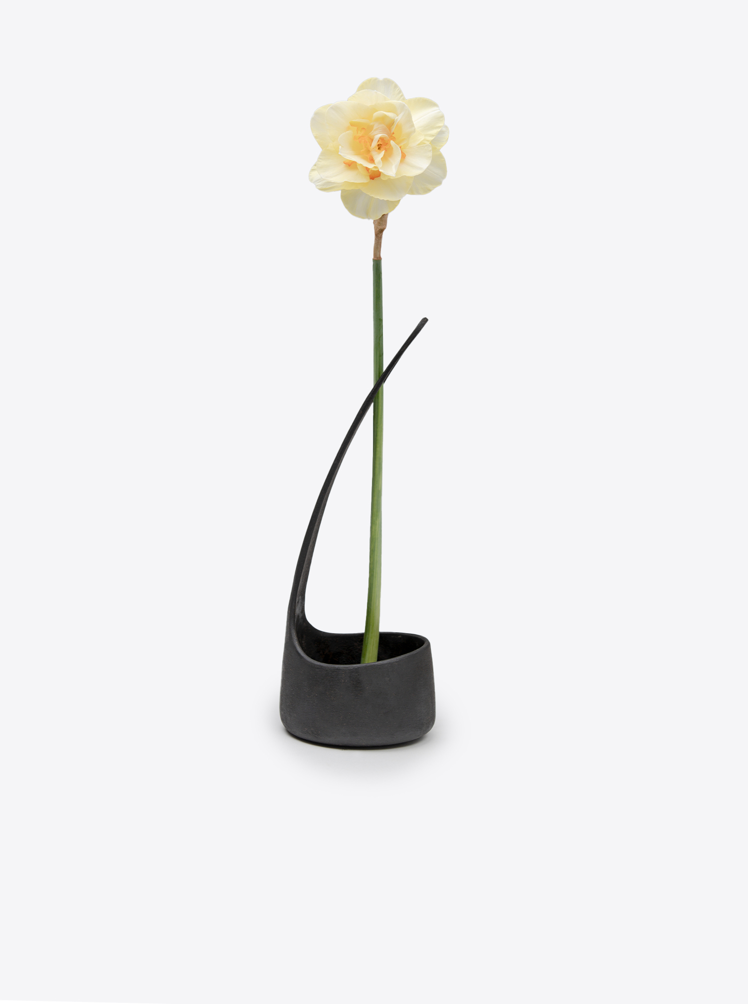 Vase &quot;Single Flower&quot; Cast Brass patinated