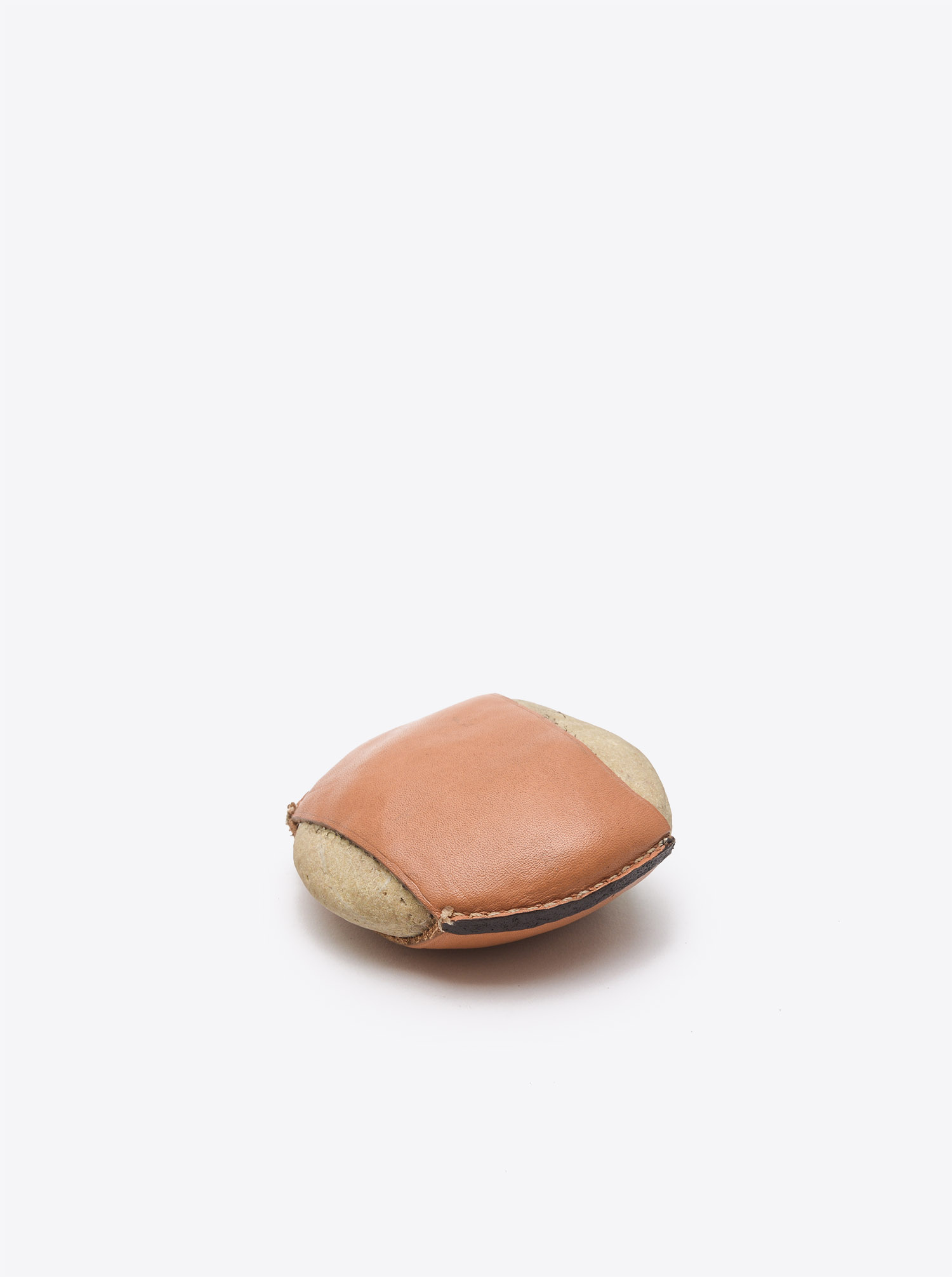 Paperweight Stone with Leather