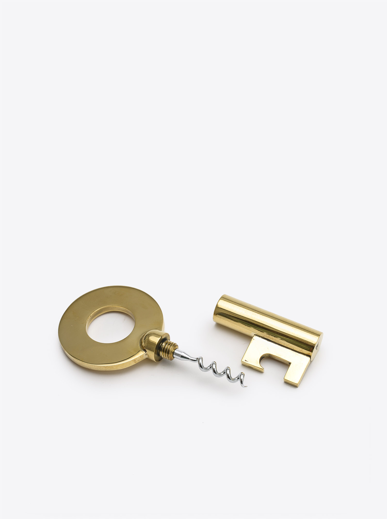 Corkscrew &quot;Modern Key&quot; Brass polished