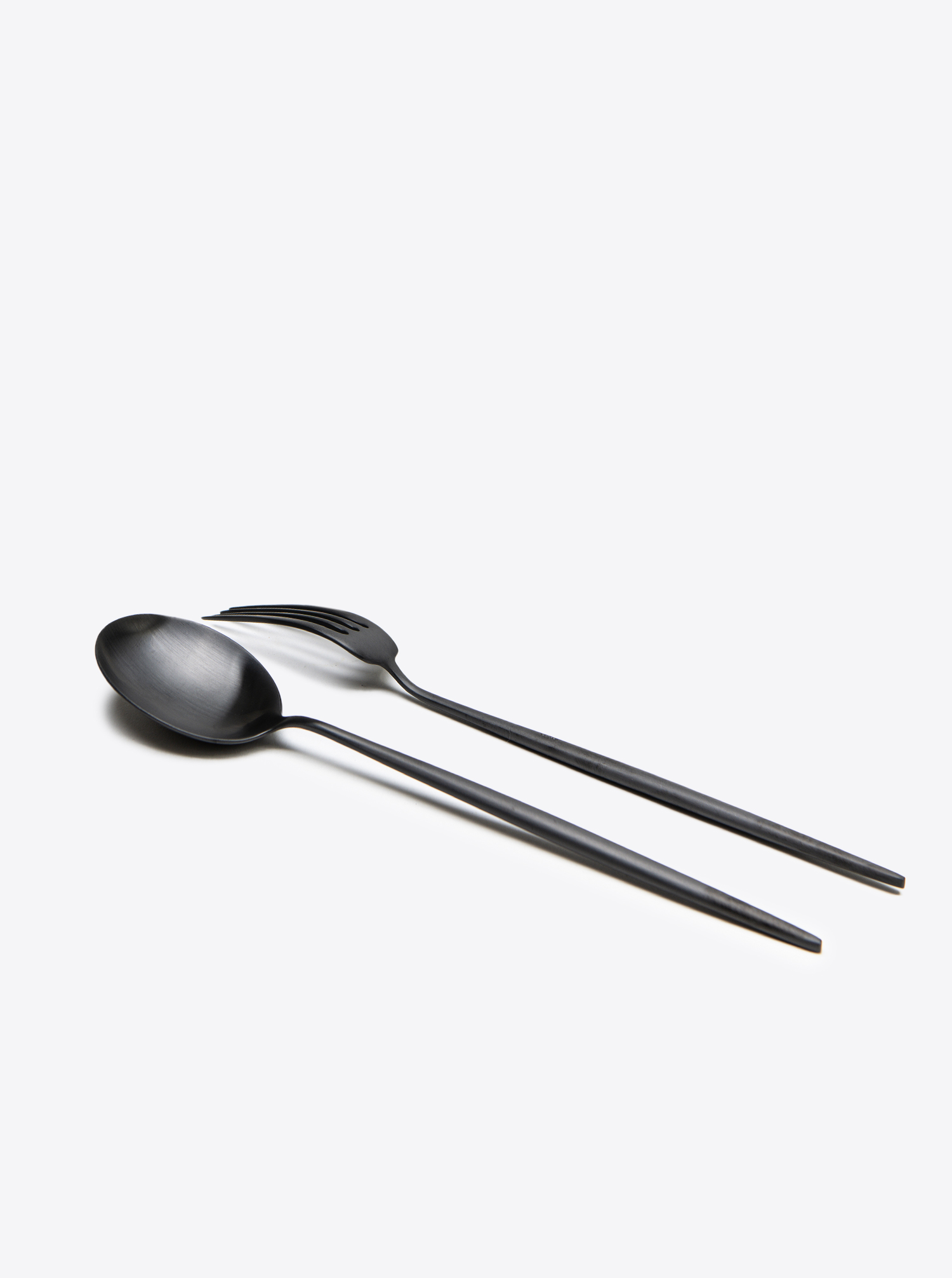 Serving Cutlery Set &quot;Moon&quot; black matt