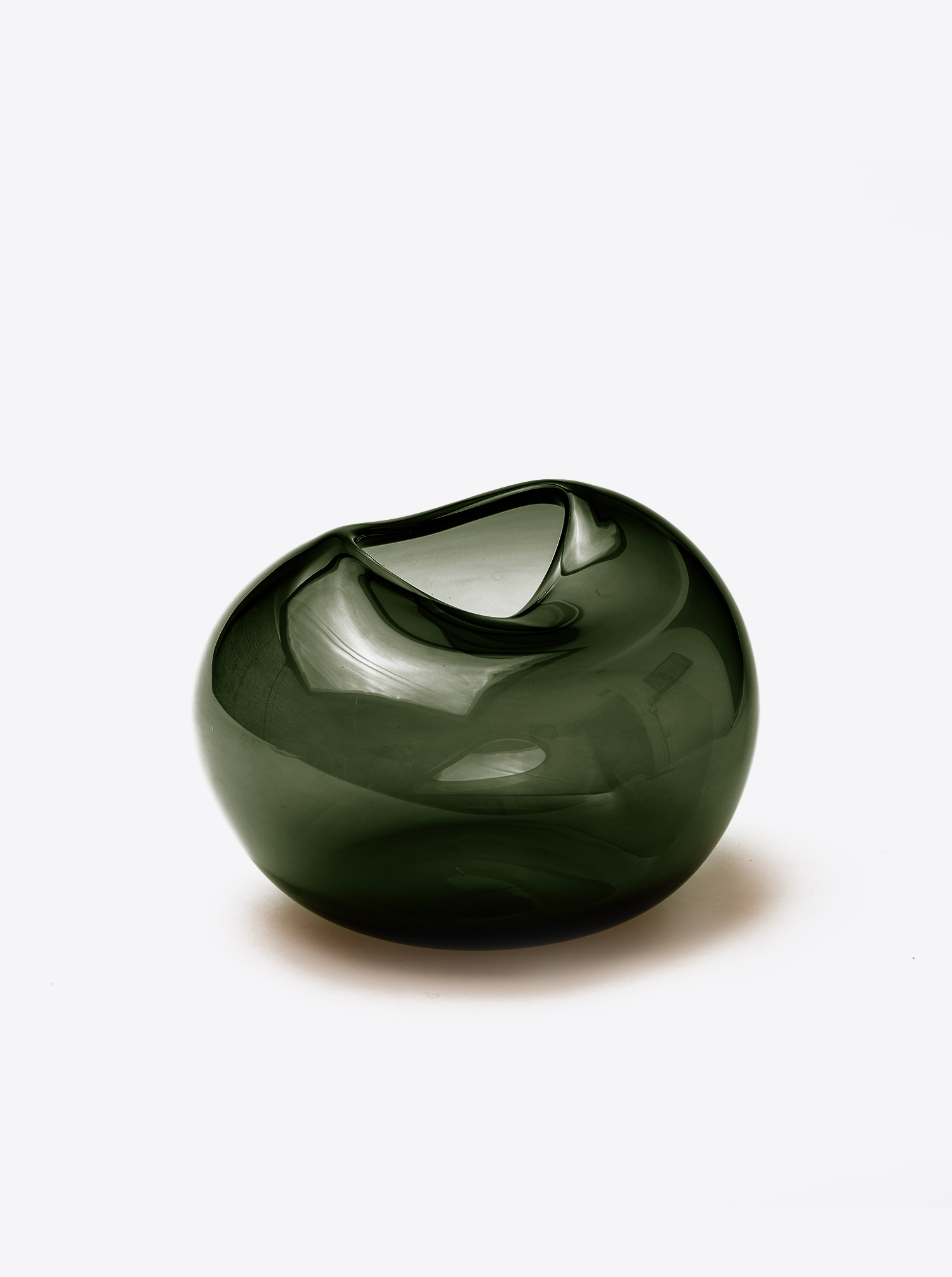 Vase &quot;Pebble Vase&quot; L Glass dark grey green