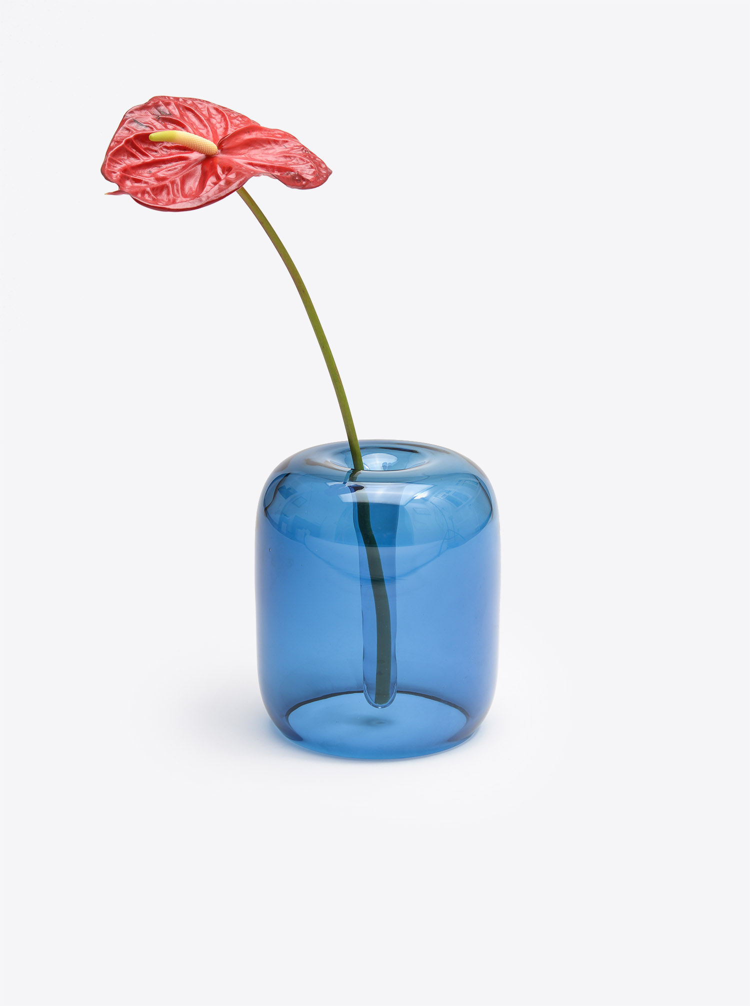 Vase Soft Vase M Glas blau