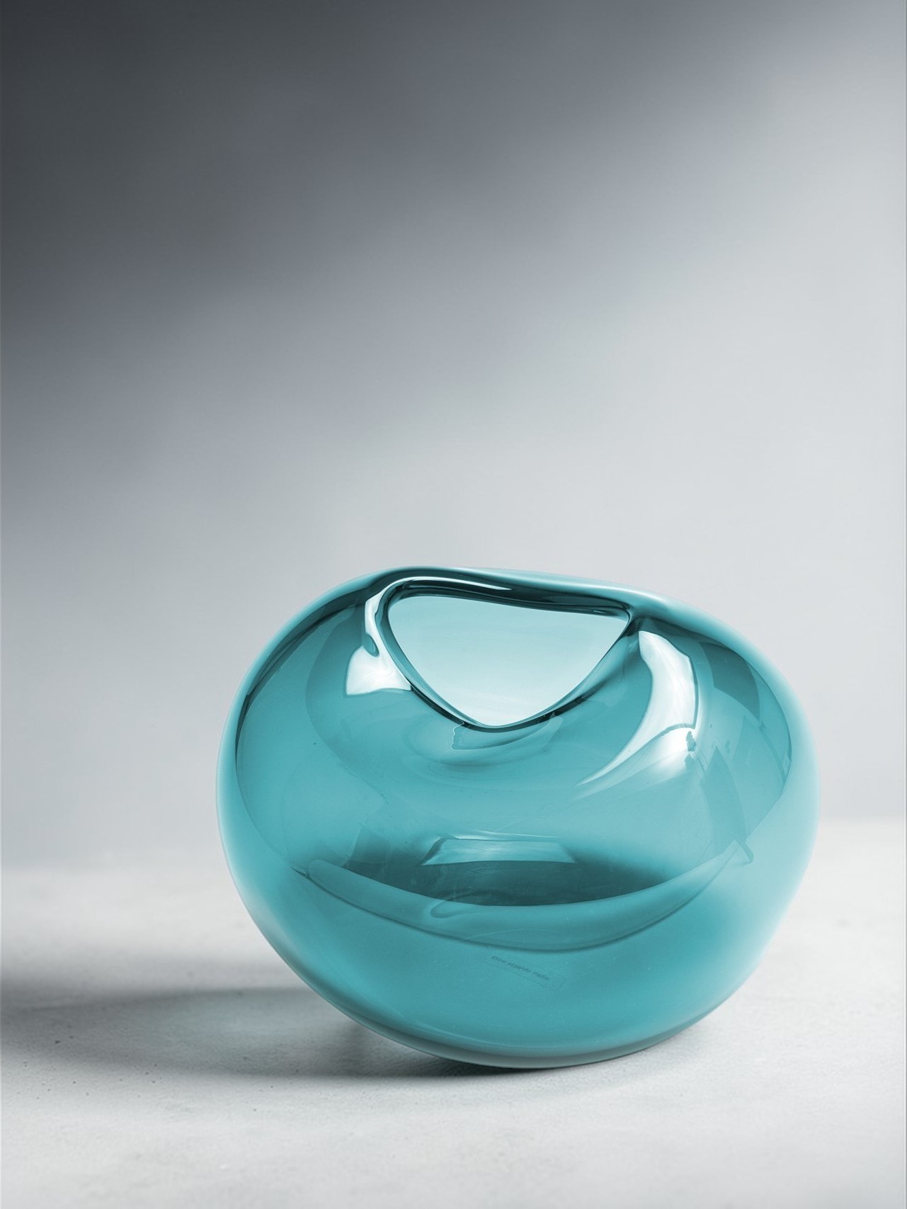 Vase "Pebble Vase" L Glas türkis