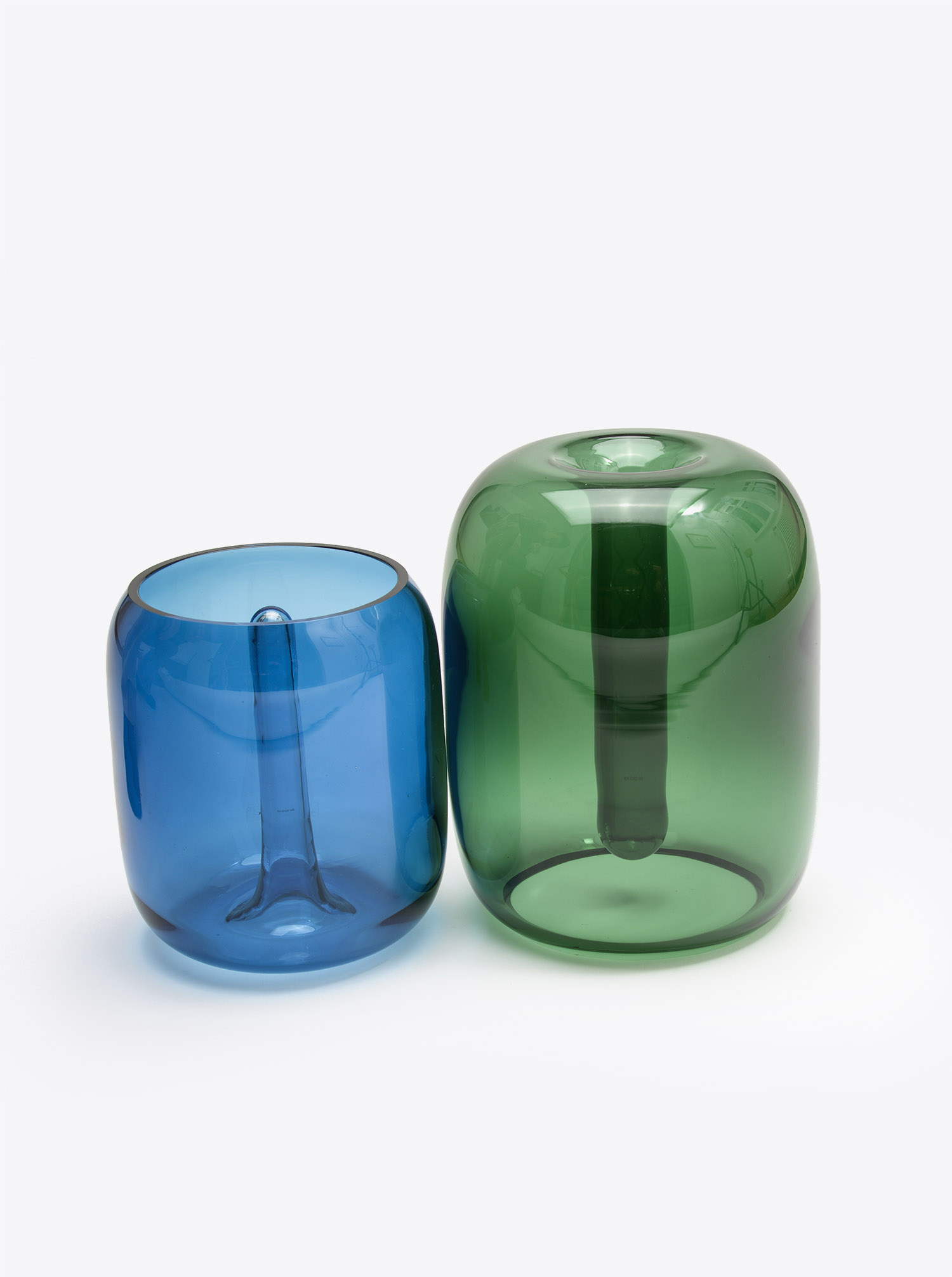 Vase Soft Vase M Glas blau