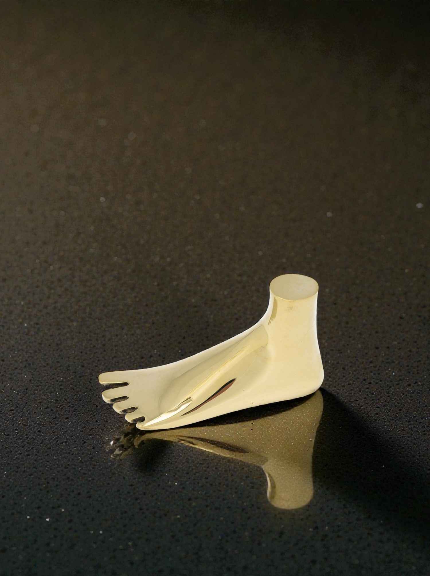 Paperweight "Foot" Brass polished