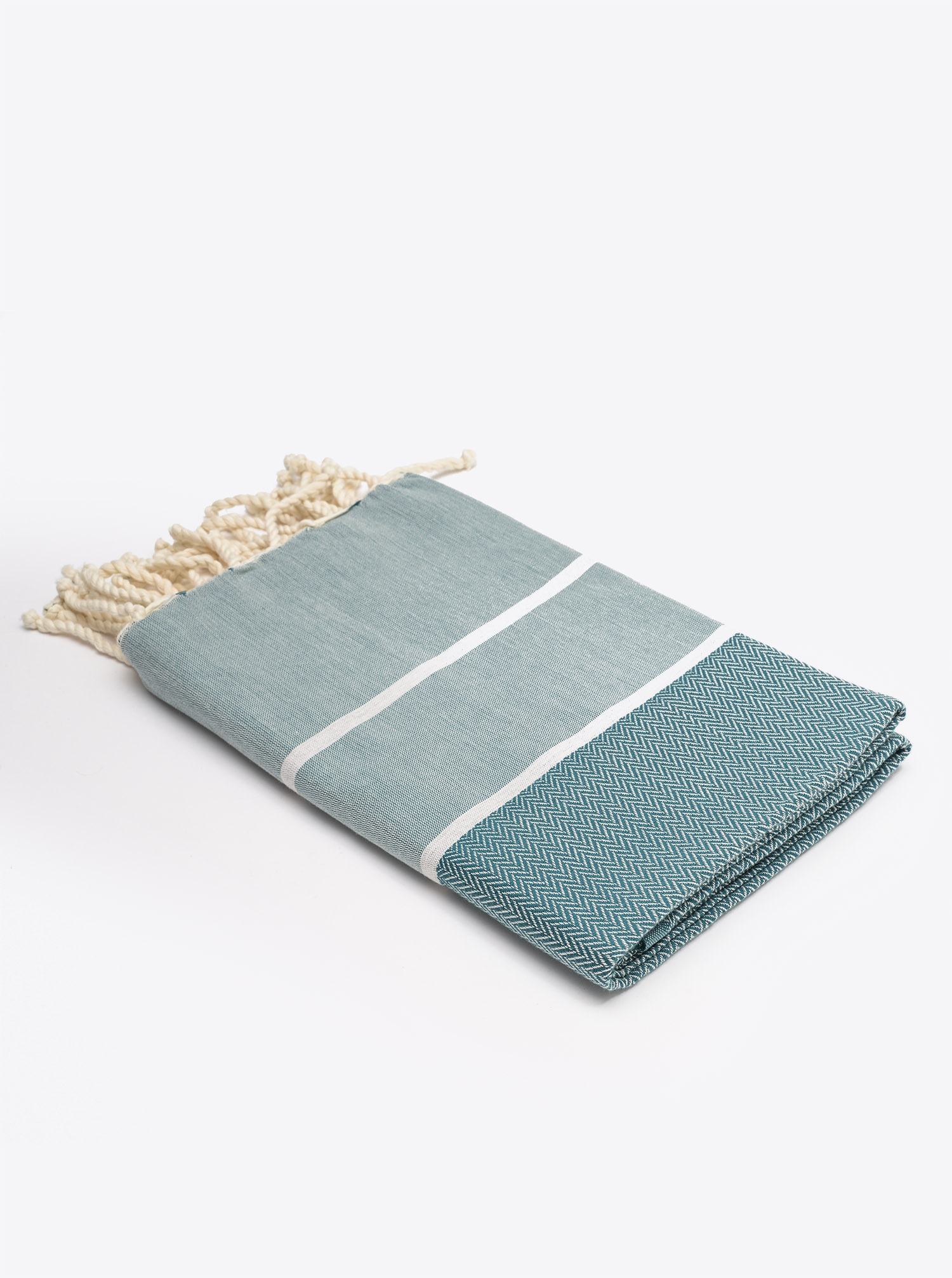 Fouta Hammam Towel chevron green