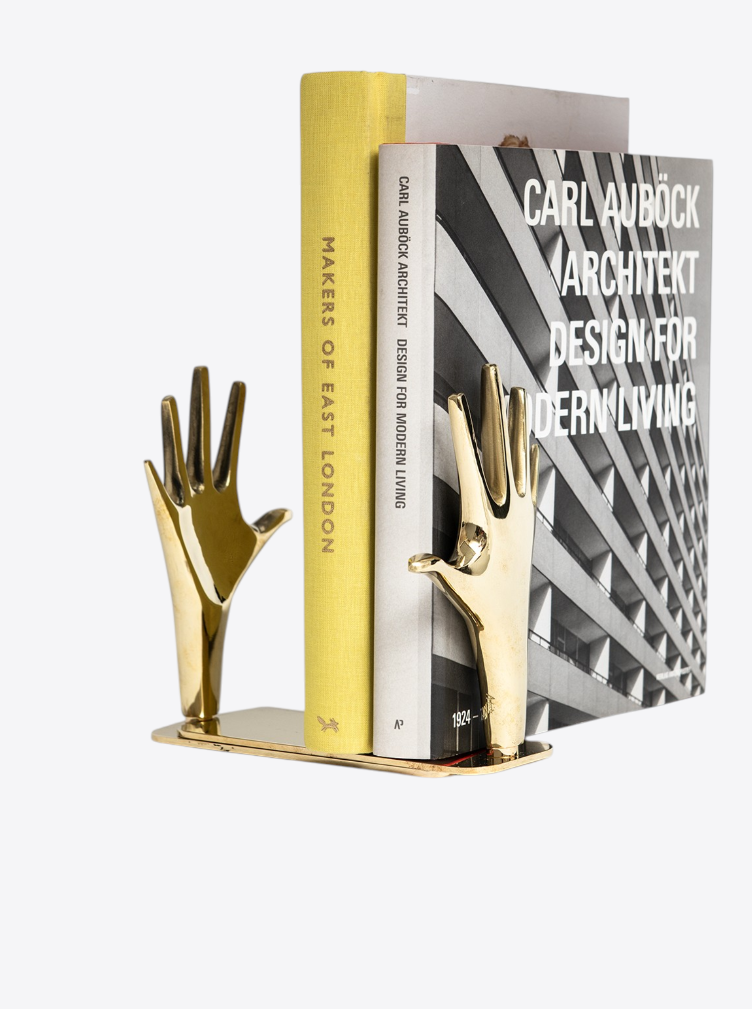 Bookend "Hand" 360 ° rotatable I polished brass