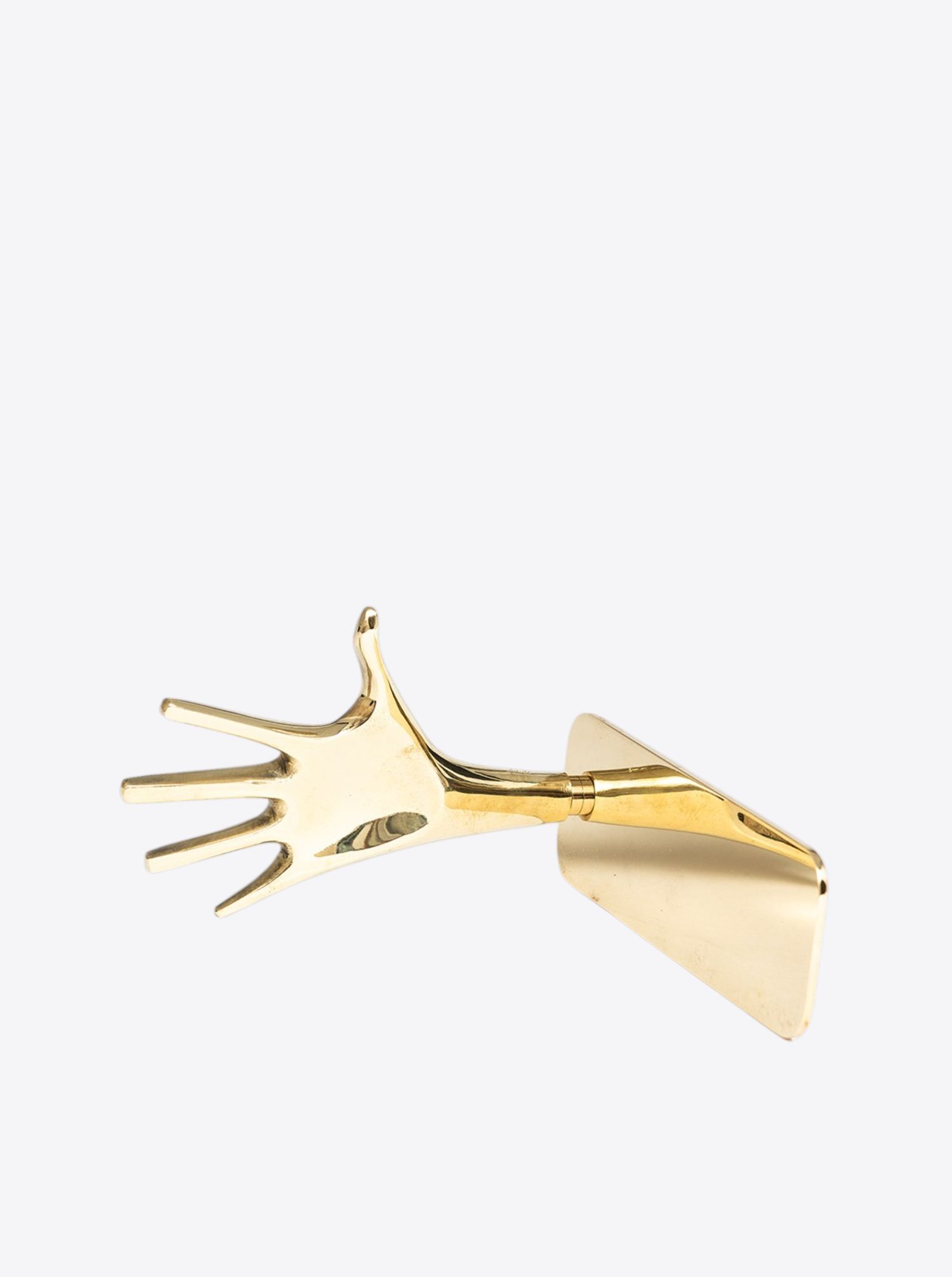 Bookend "Hand" 360 ° rotatable I polished brass