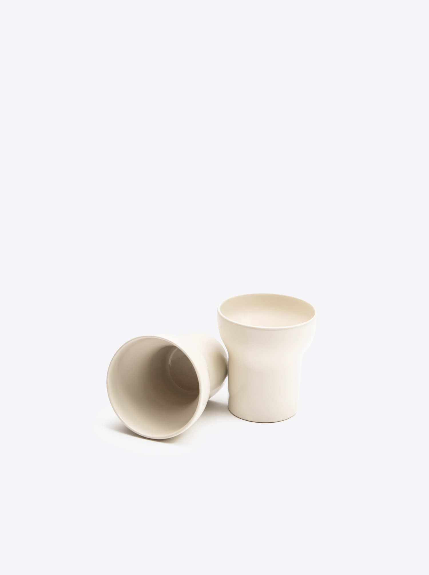 Goblet Stoneware off-white Set of 2