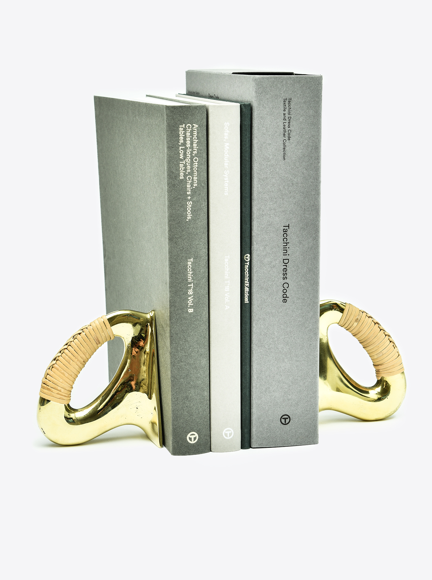 Bookend Set &quot;Flat Iron&quot; Brass polished