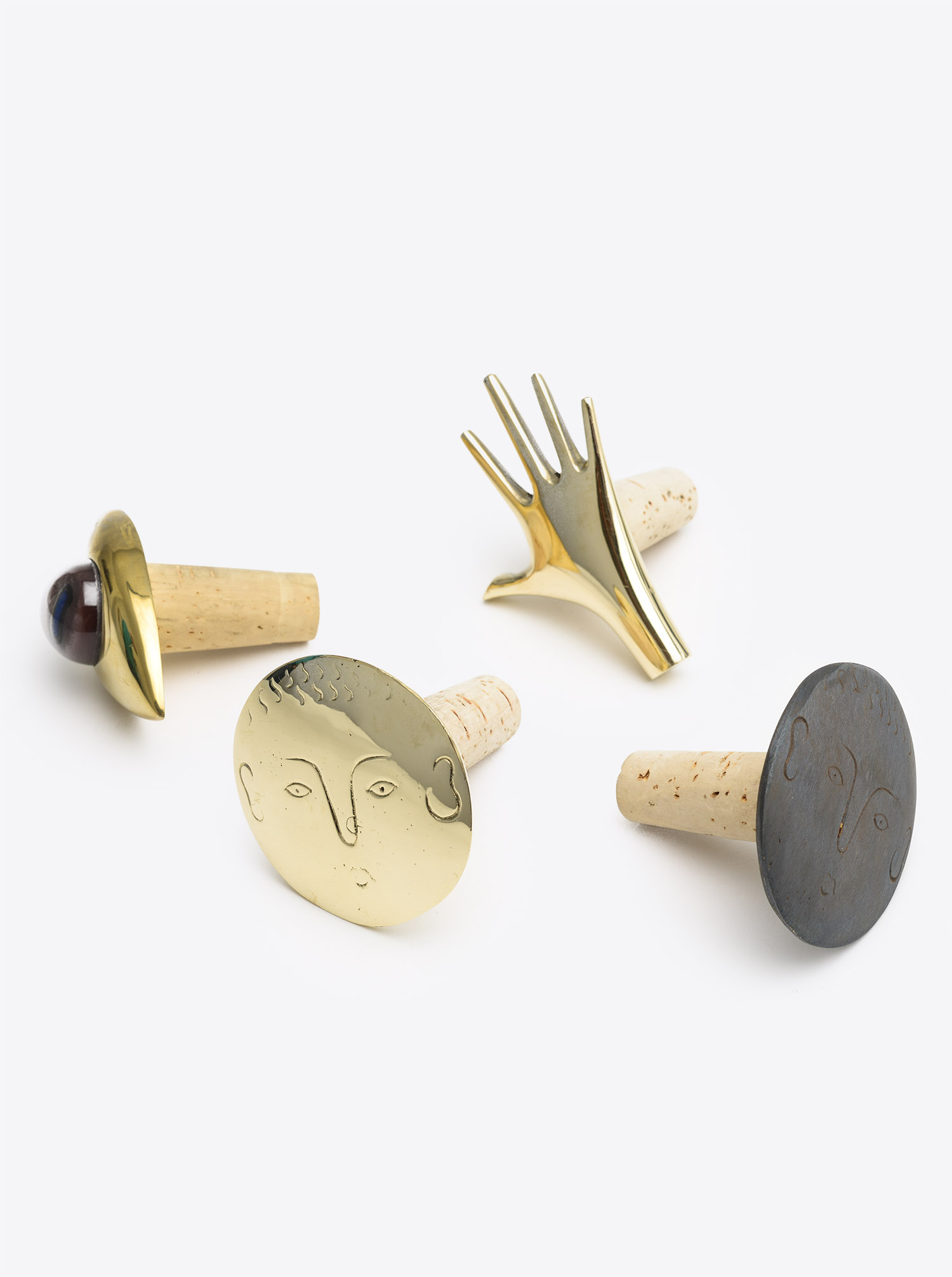 Brass Wine Stopper Ring by Carl Aubock