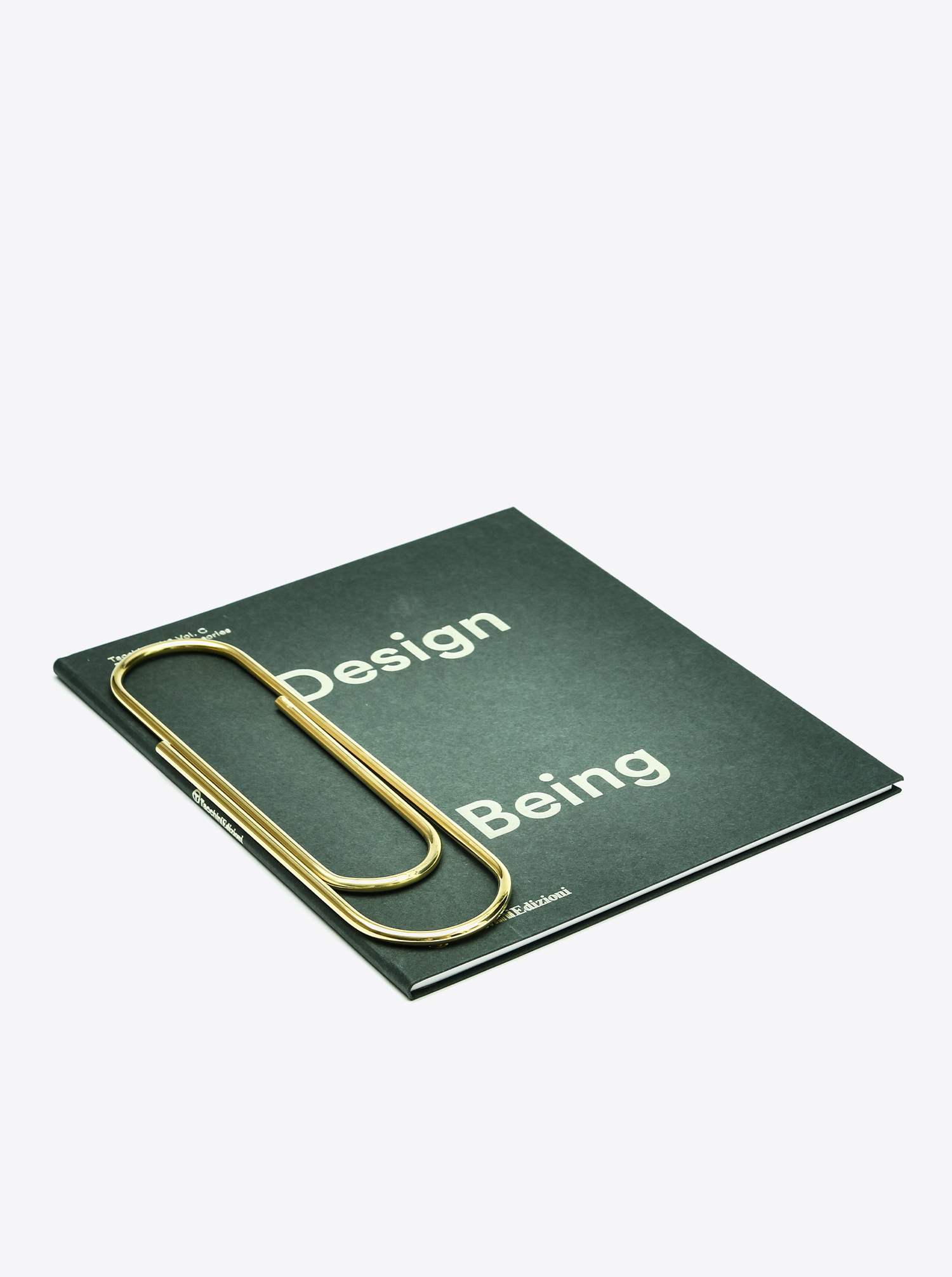 Bookmark &quot;paper clip&quot; XL Brass polished