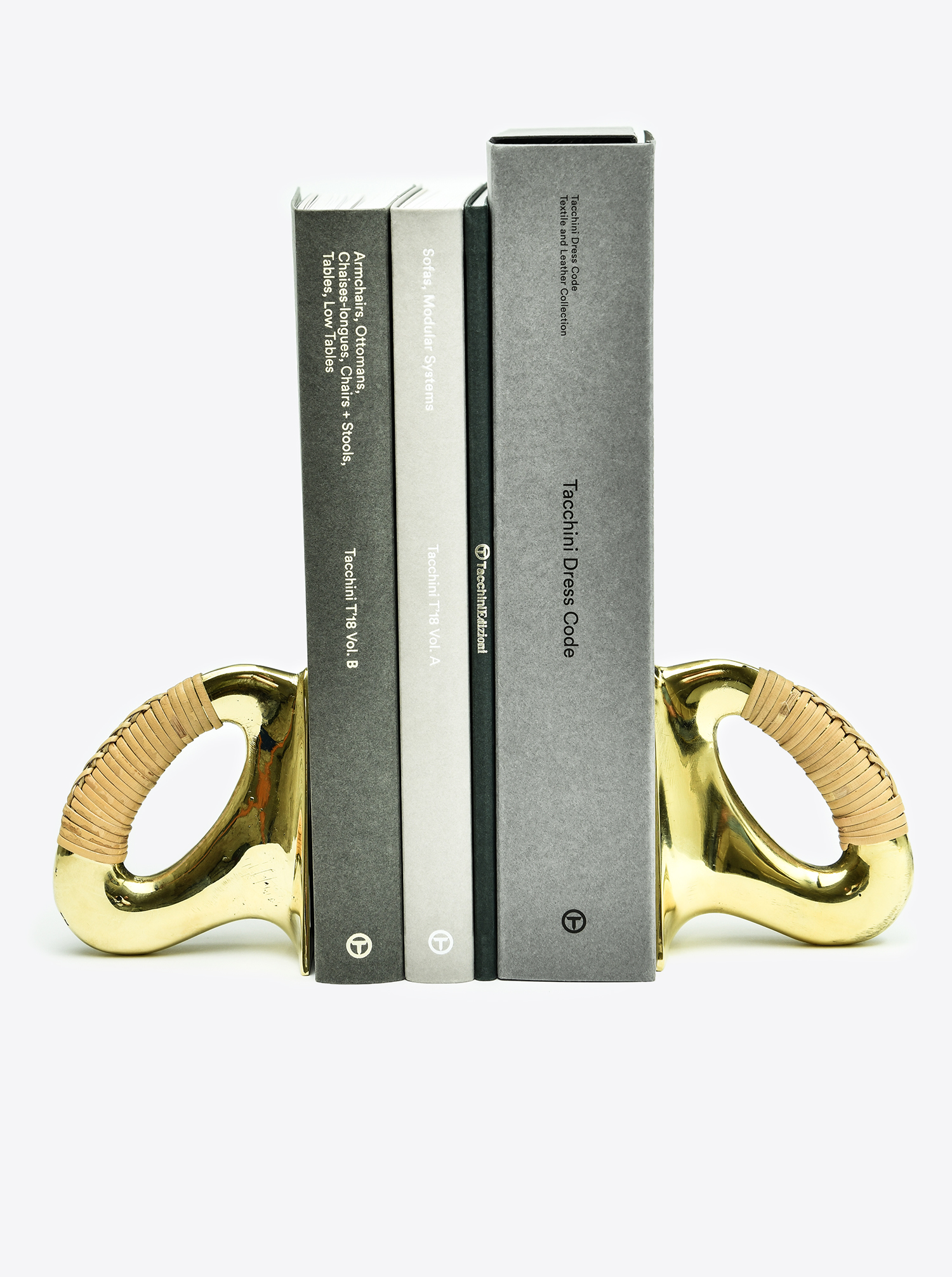 Bookend Set &quot;Flat Iron&quot; Brass polished