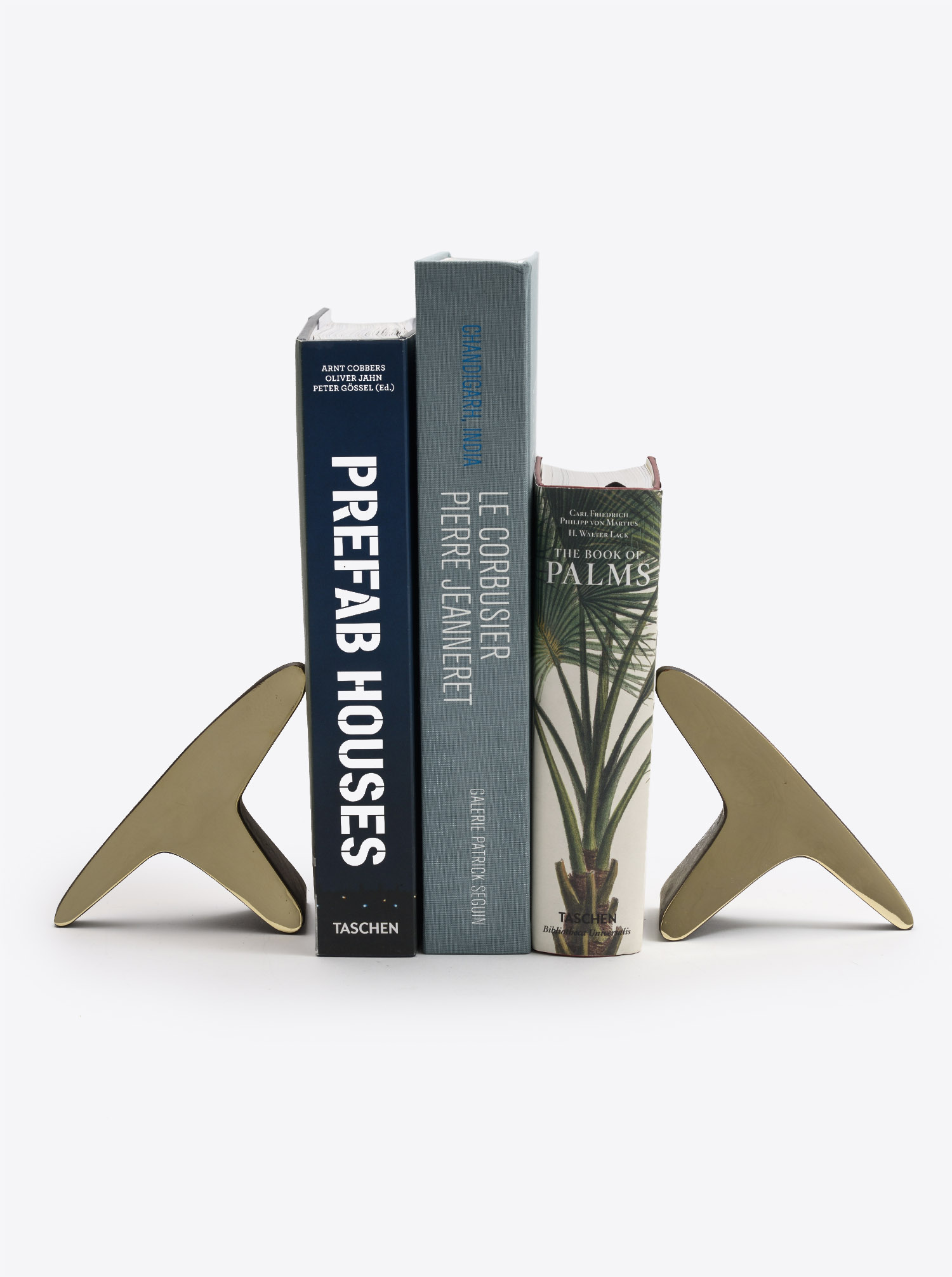 Bookend Set &quot;T&quot; Brass patinated