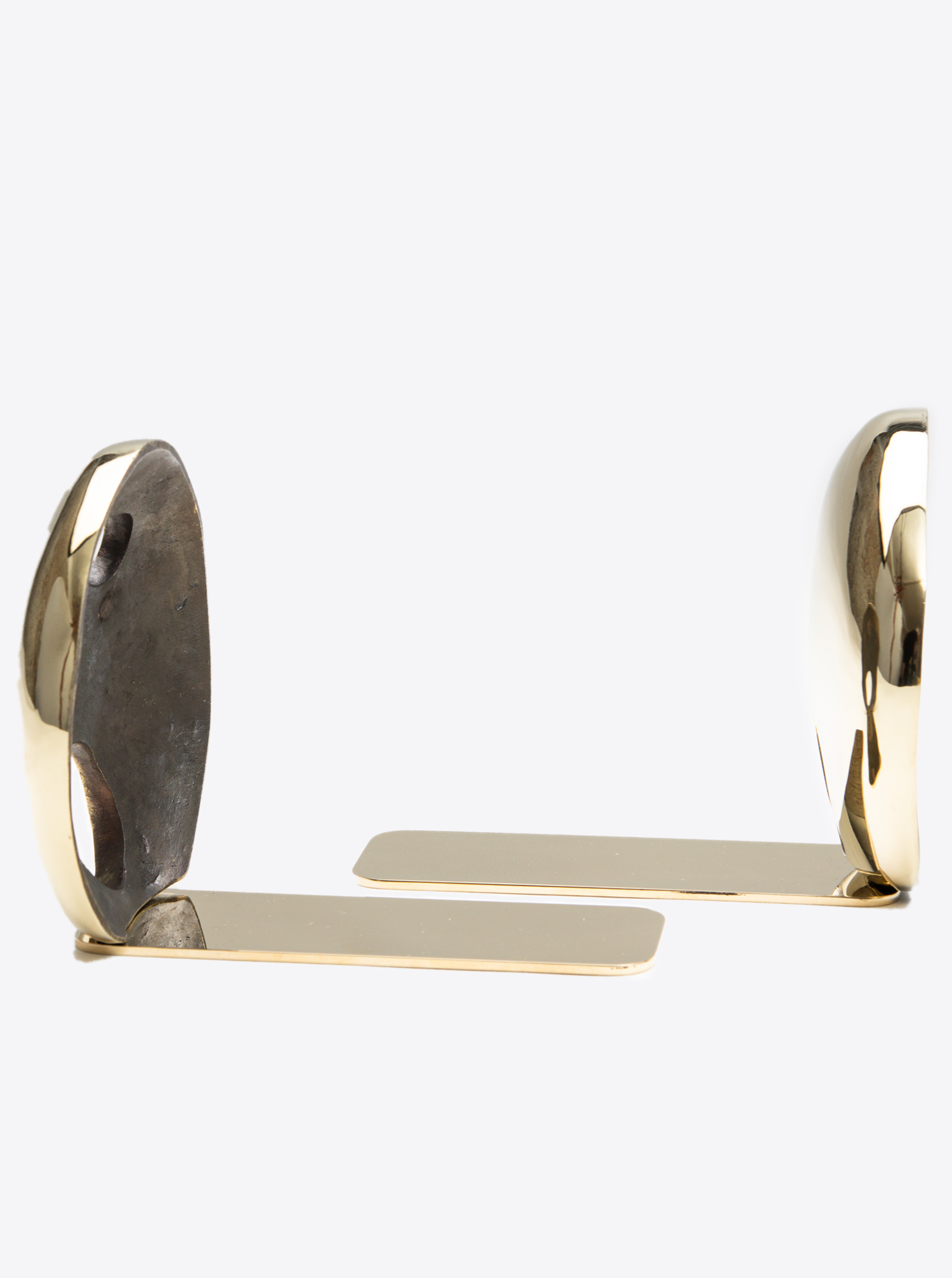 Bookend Set &quot;Melies&quot; Brass patinated and polished