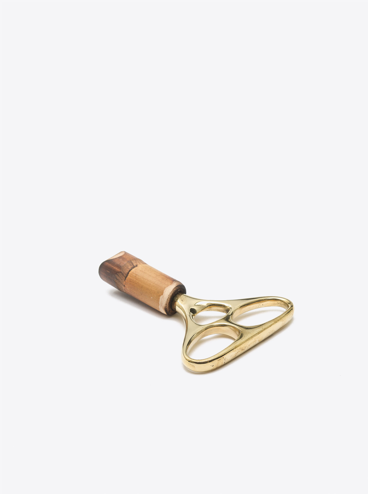 Corkscrew SKULL Brass polished