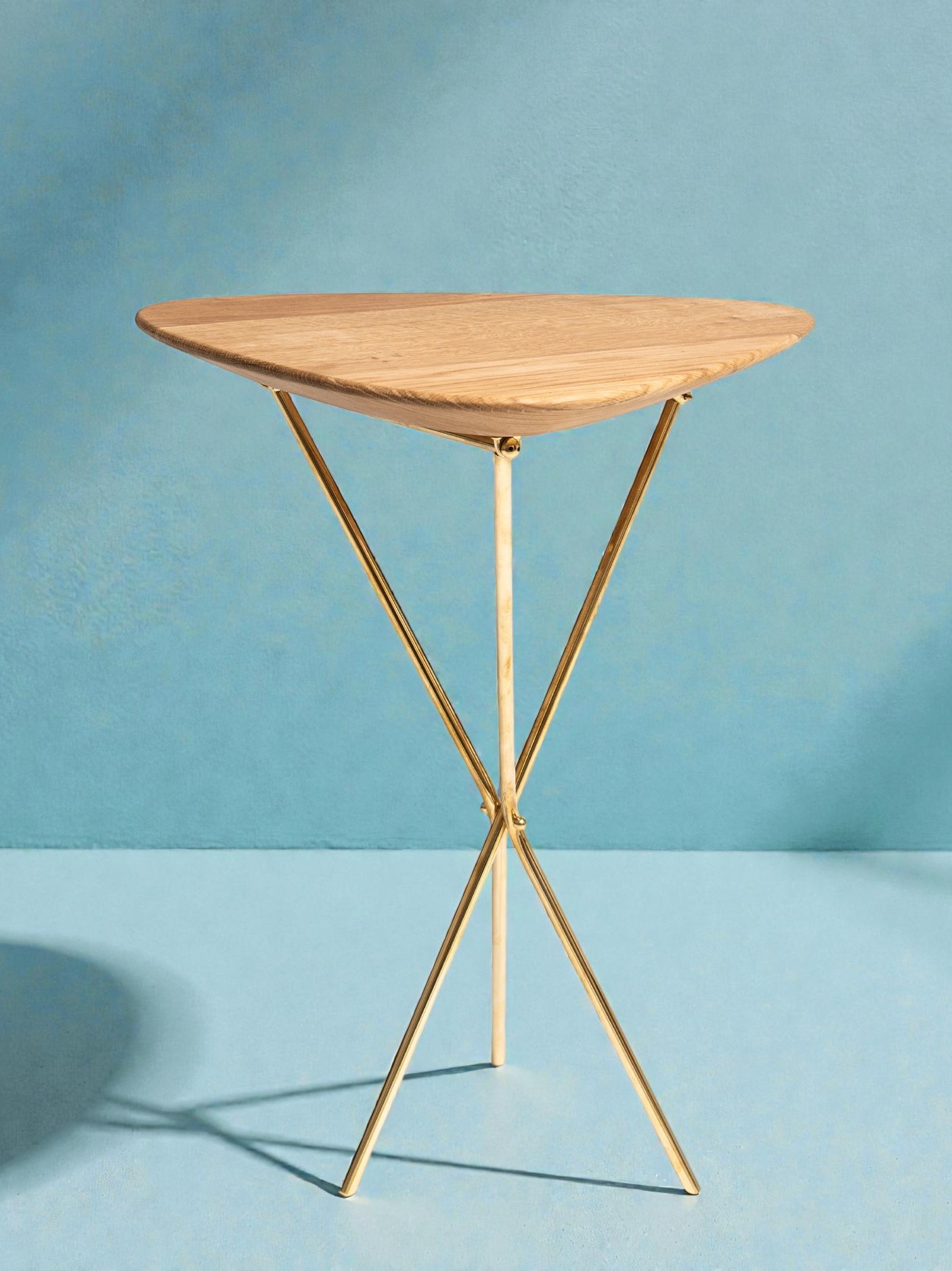 Beistelltisch Tripod Table Eiche und Messing