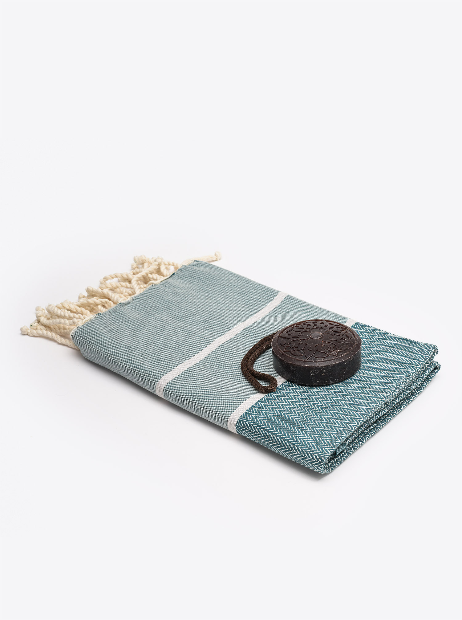 Fouta Hammam Towel chevron green