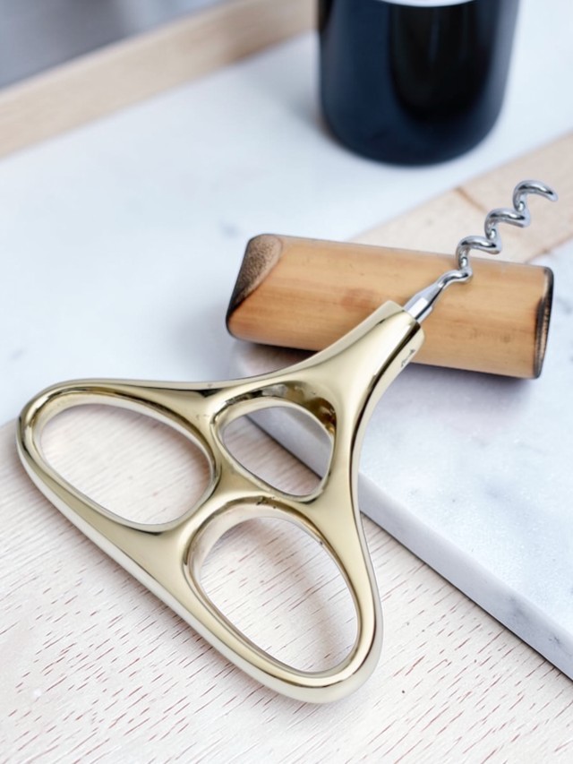 Korkenzieher "Skull" Messing poliert