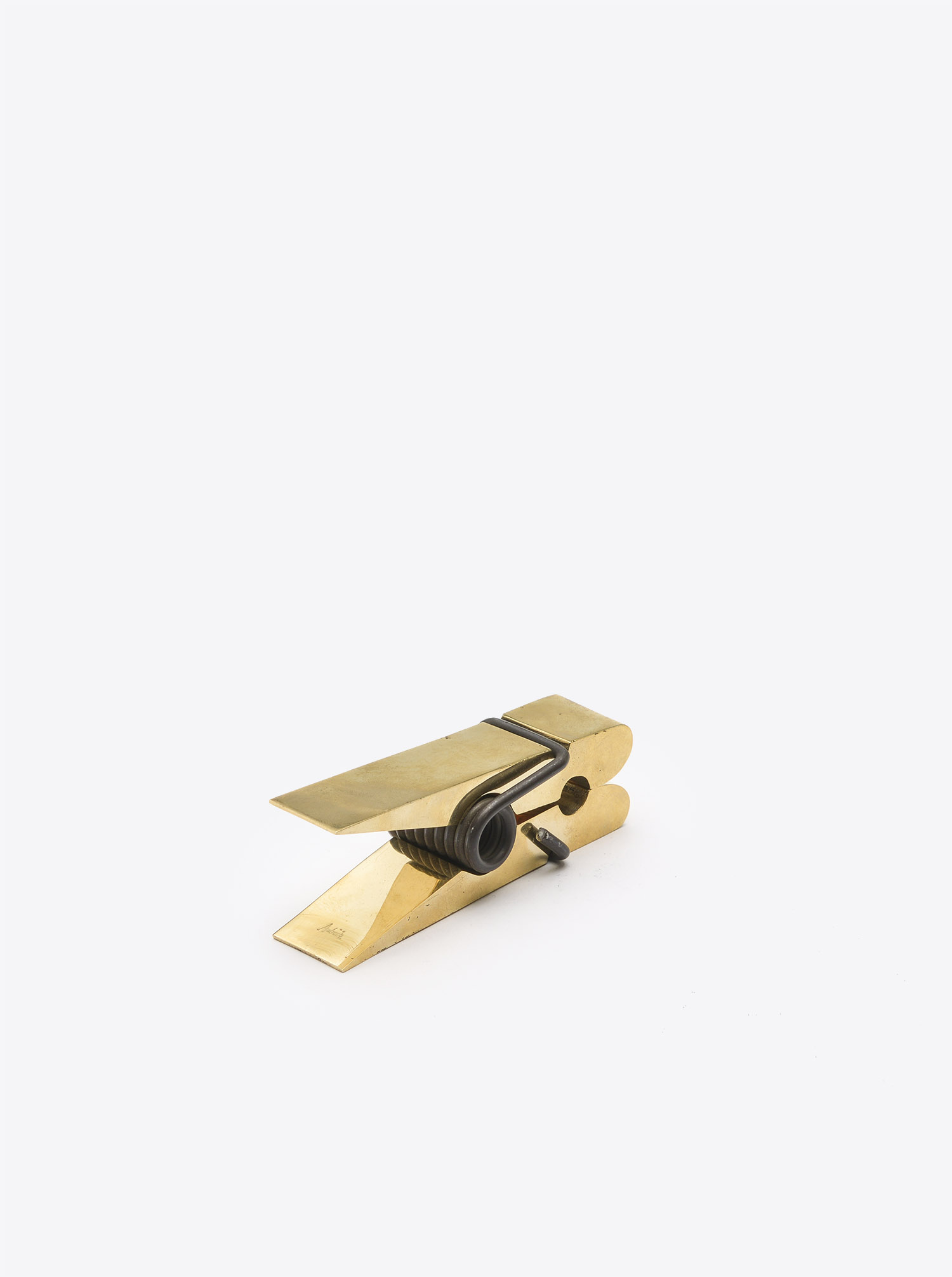 Paperweight &quot;Clothespin&quot; Brass polished