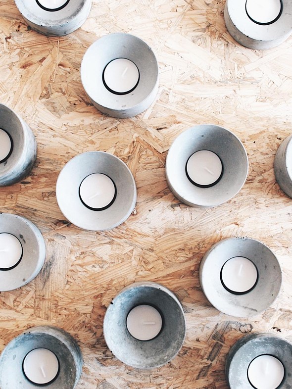 Tea Light Holders Concrete