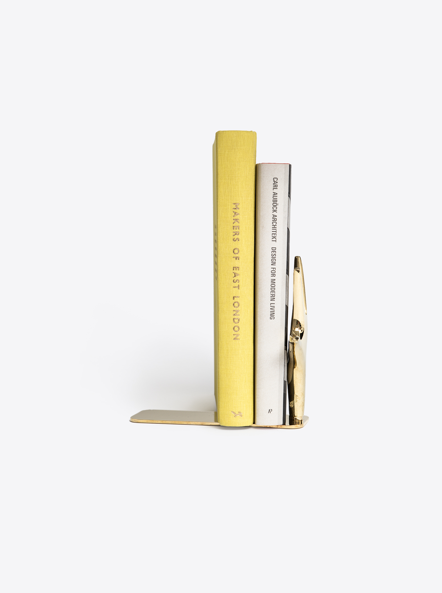 Gold Brass Bookends by Carl Auböck