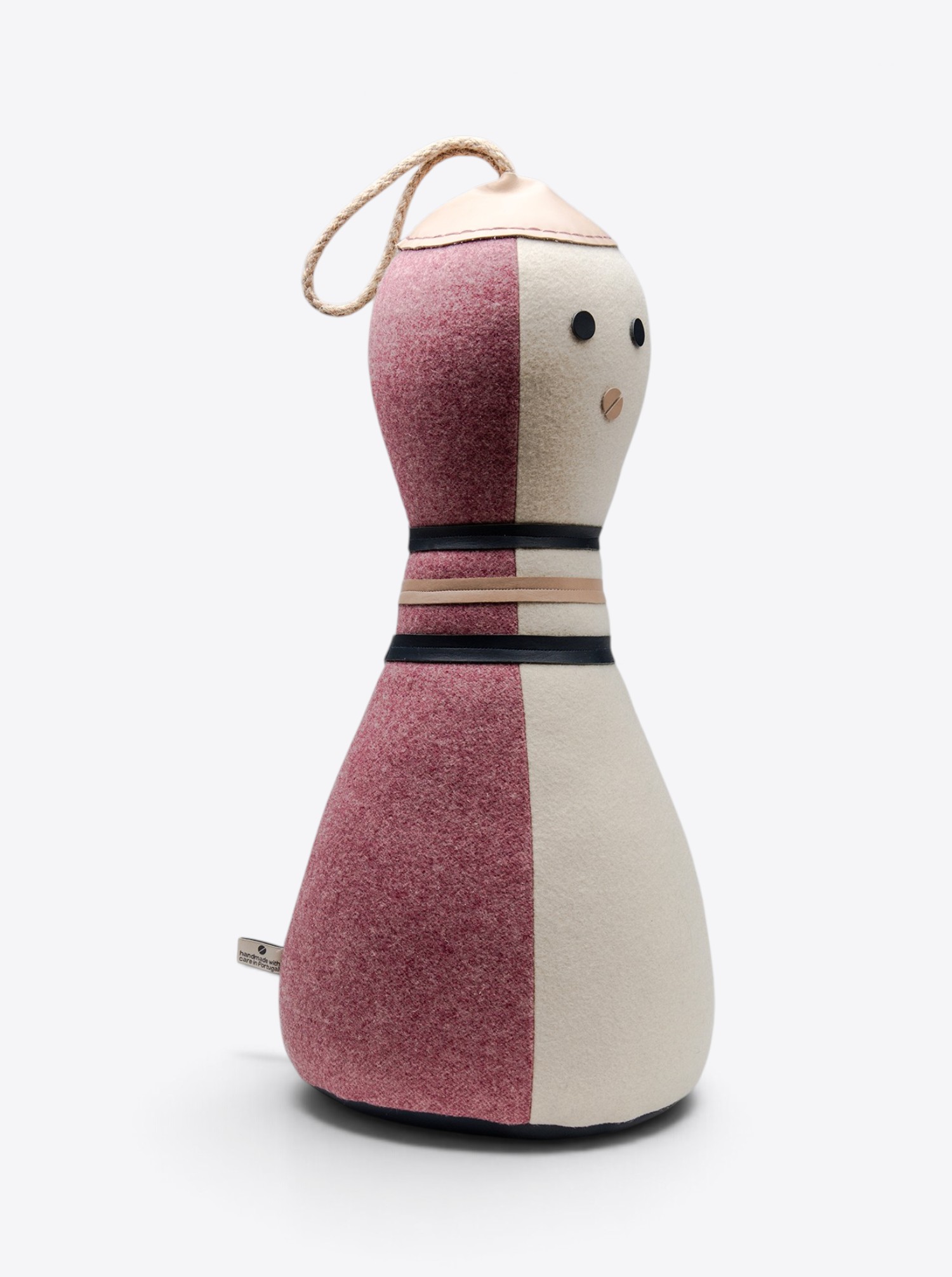 Doorstop "Fridas" Burel and Leather XL H 53cm