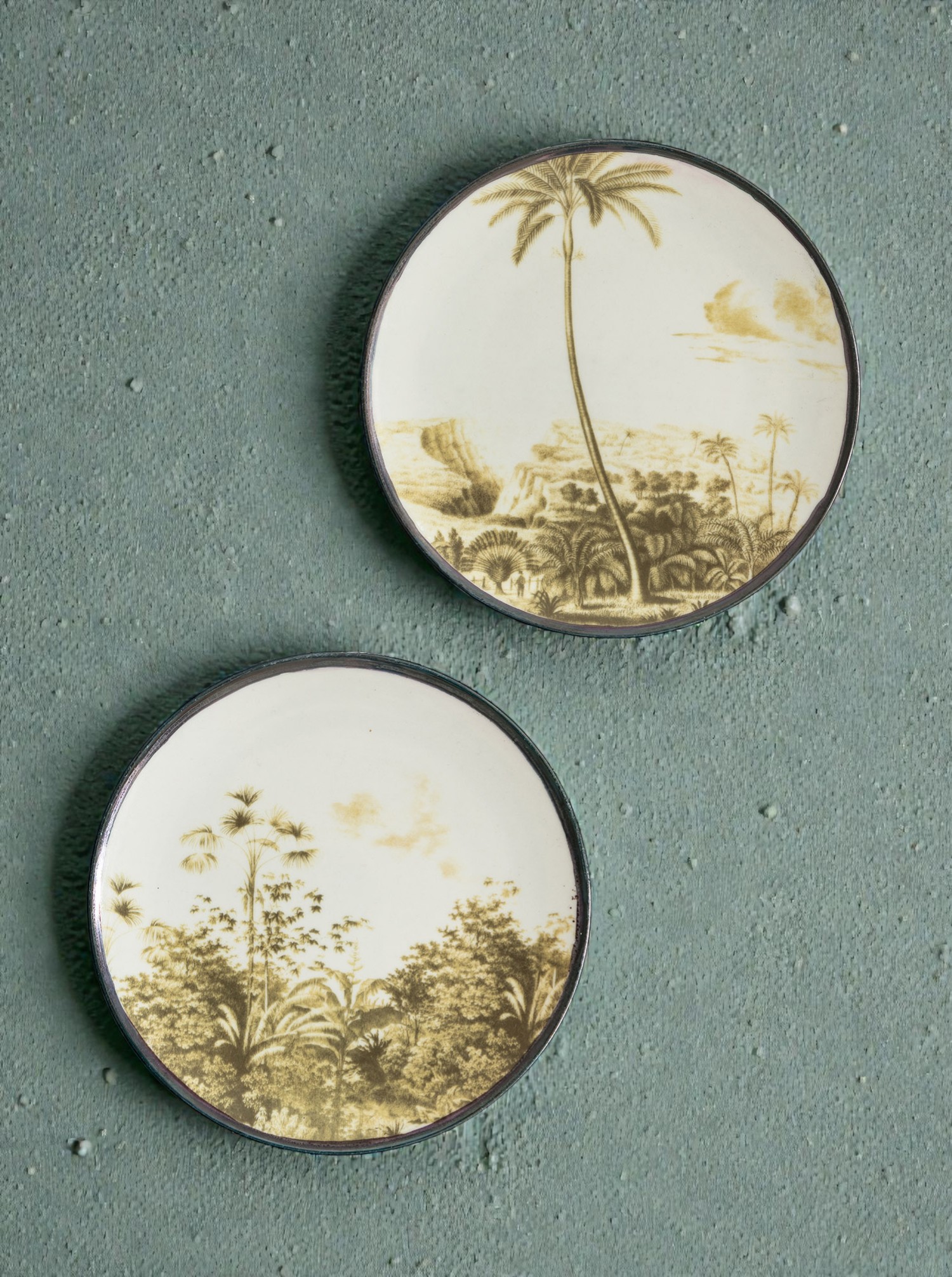 Plate Set B "Las Palmas" 2 sepia D21