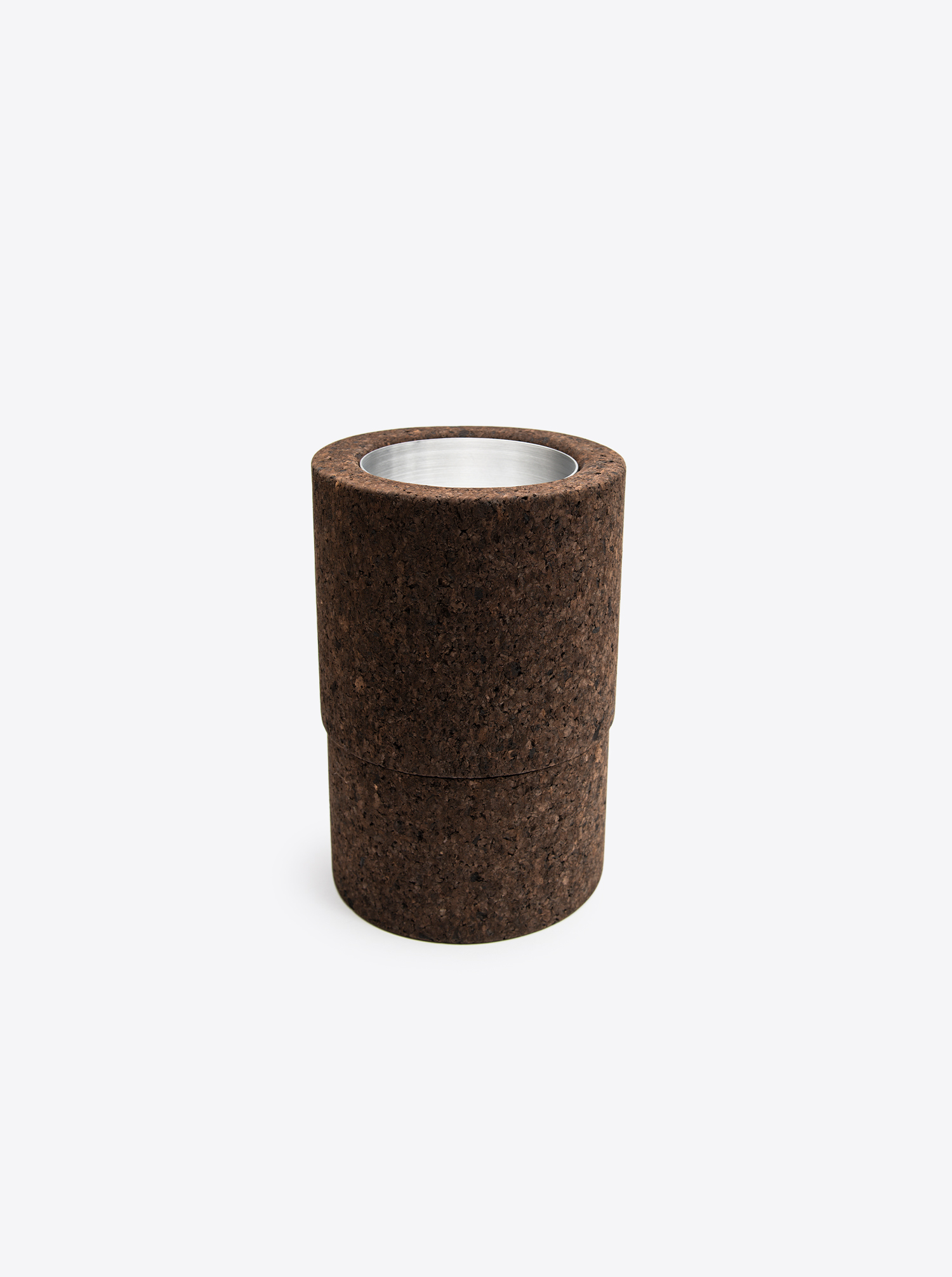 Cylinder Vase high MC05 Cork black flamed incl. Aluminium Cylinder