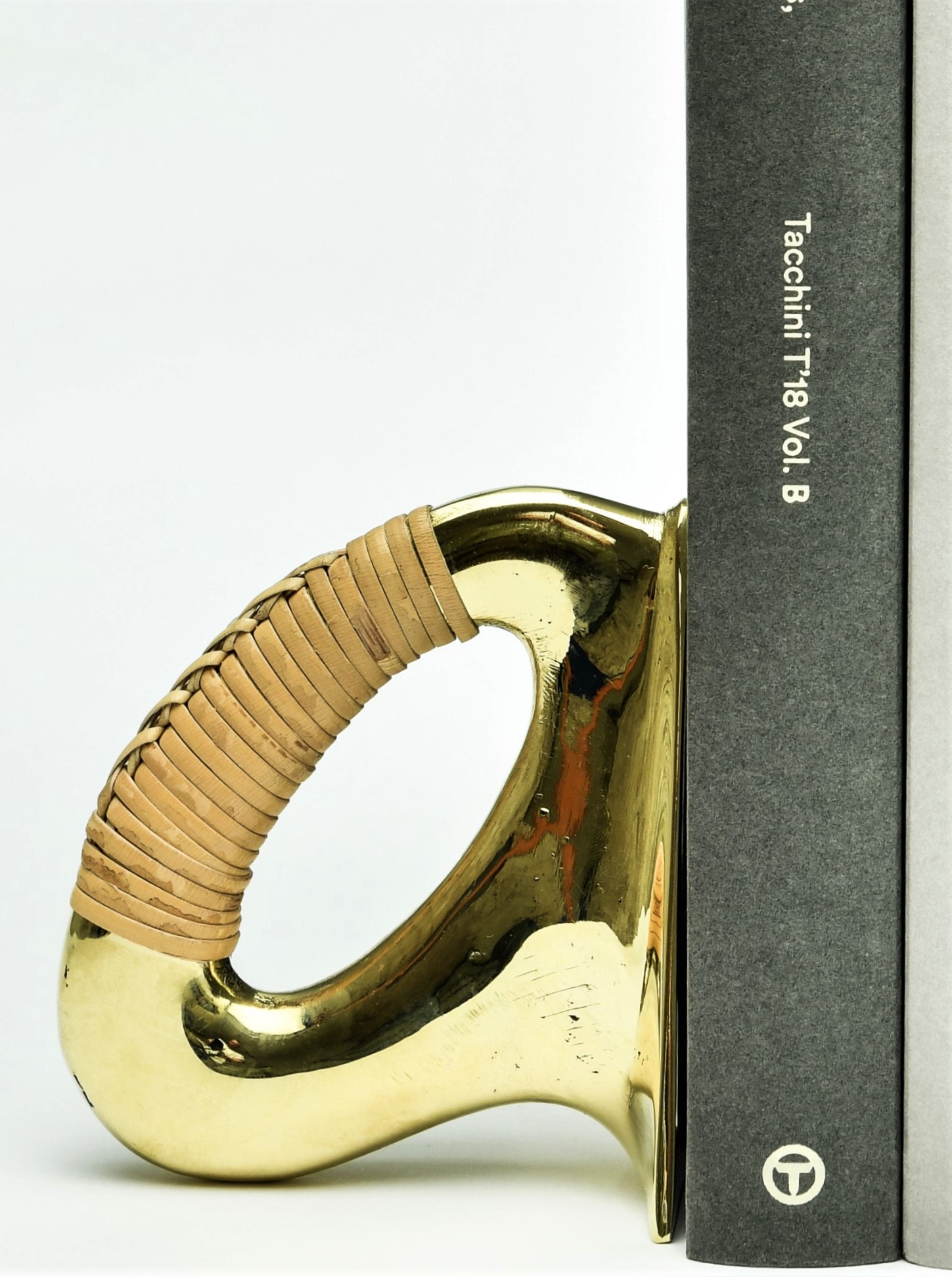 Bookend Set &quot;Flat Iron&quot; Brass polished