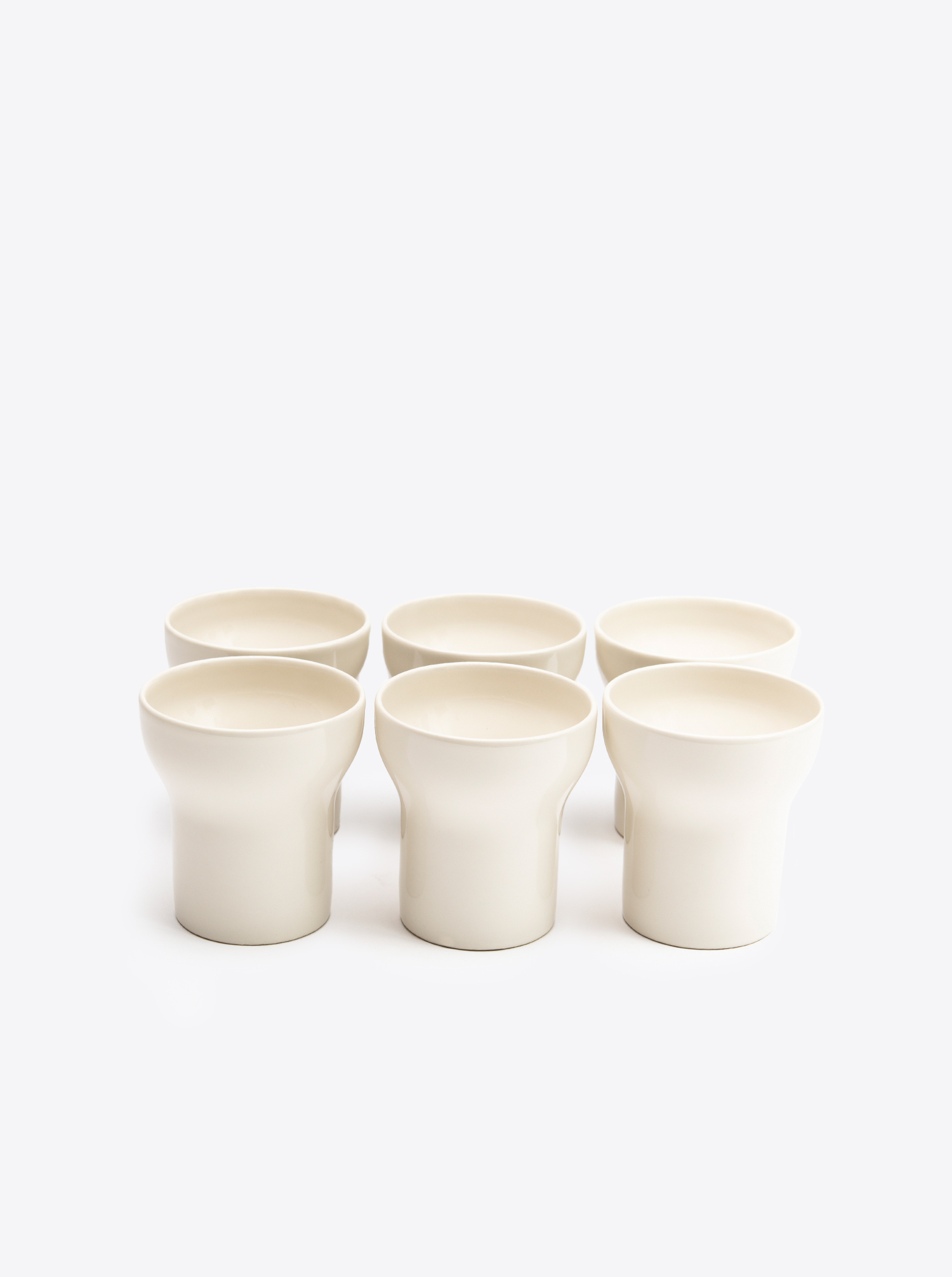 Goblet Becher Steingut off-white 2er Set