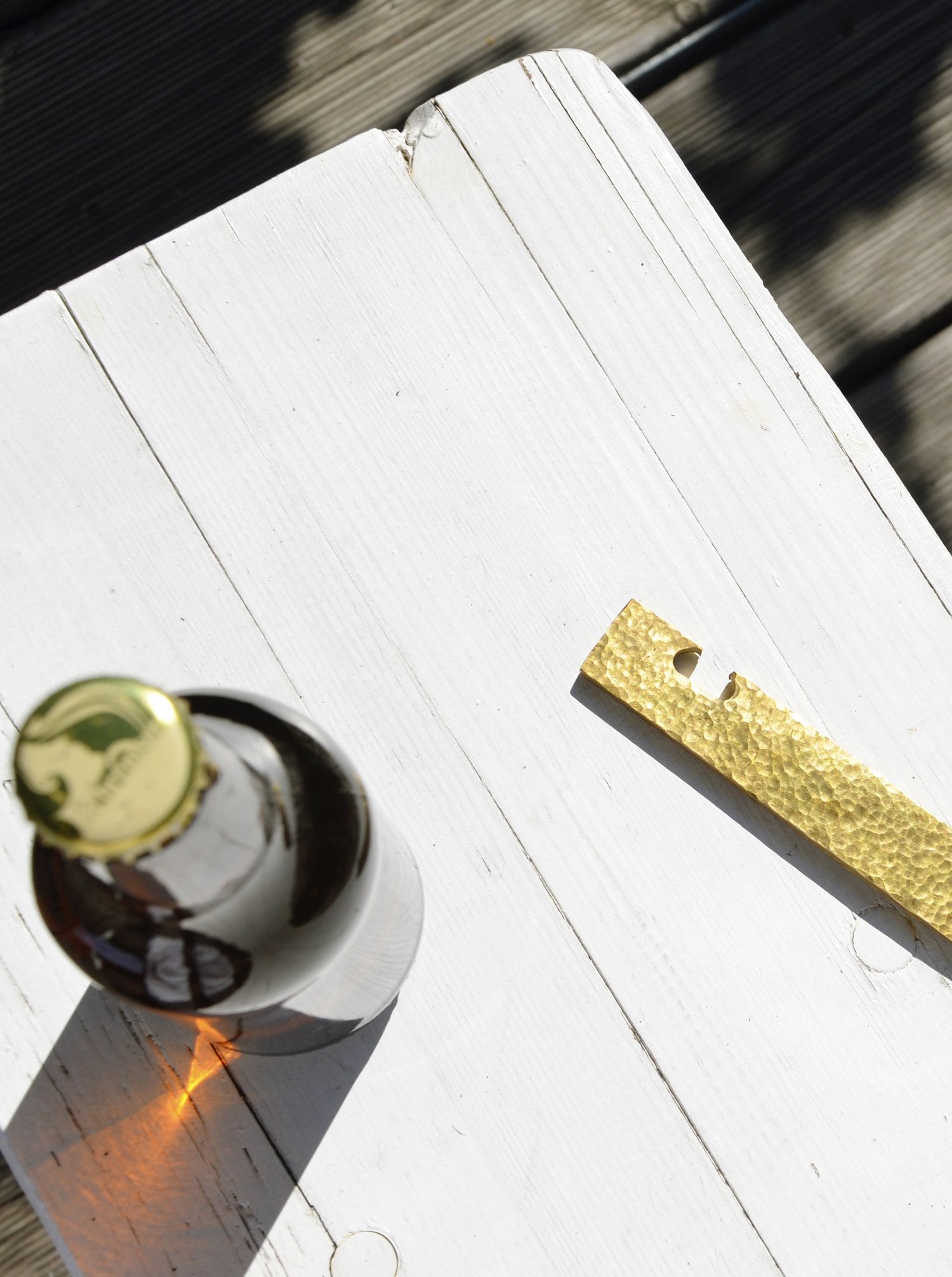 Bottle Opener &quot;Open&quot; Brass