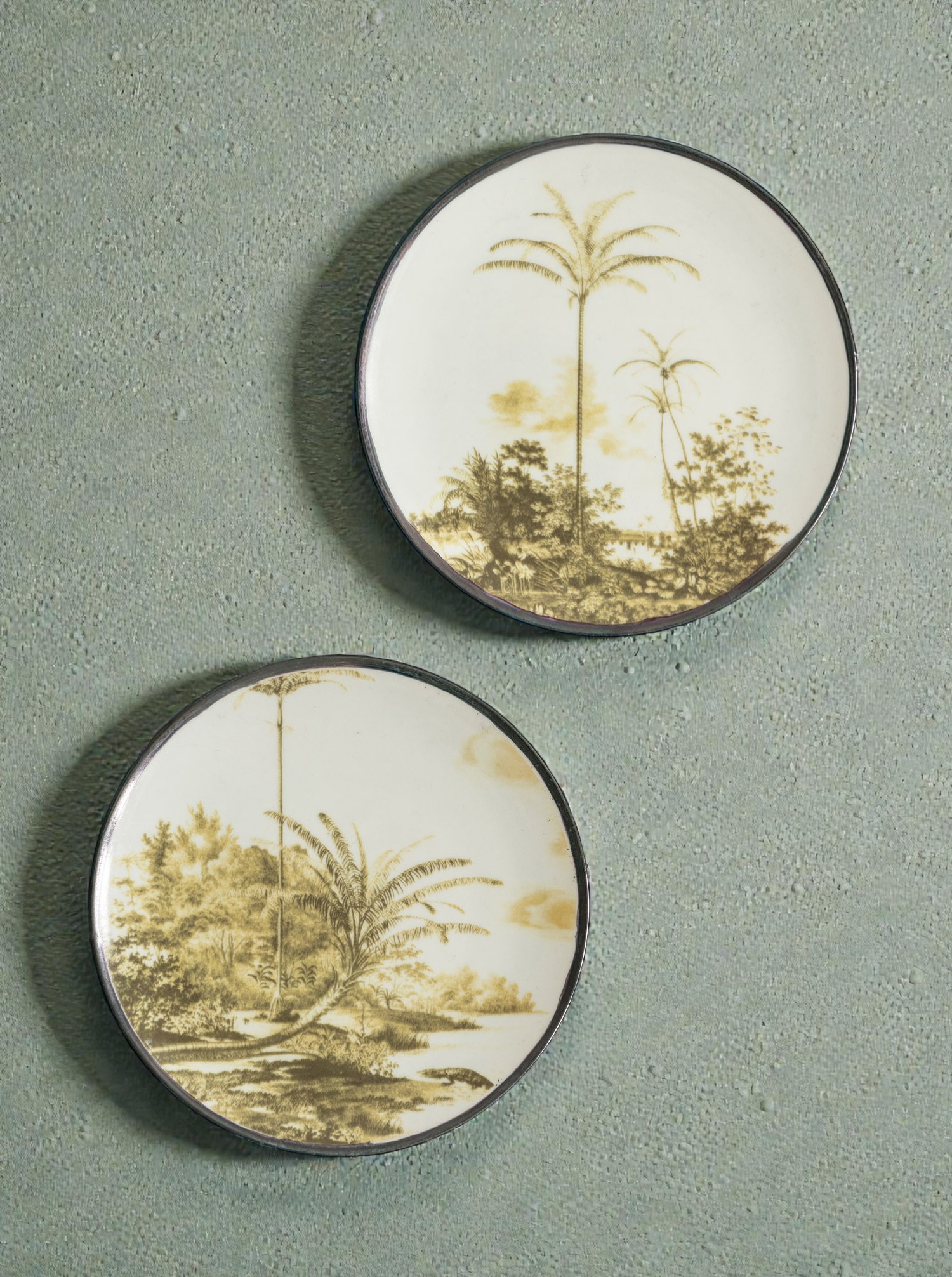 Plate Set C "Las Palmas" 2 sepia D21