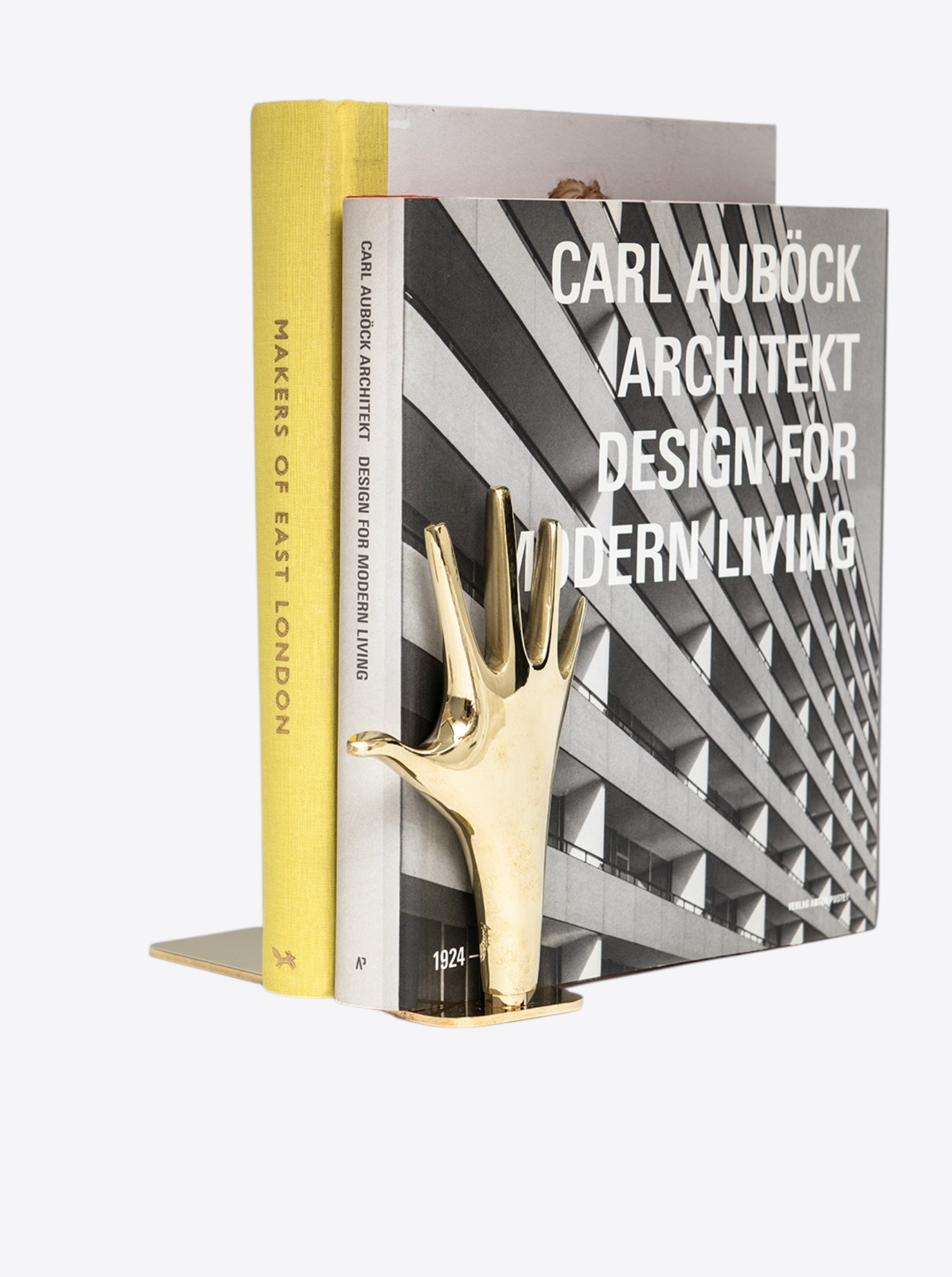 Bookend "Hand" 360 ° rotatable I polished brass