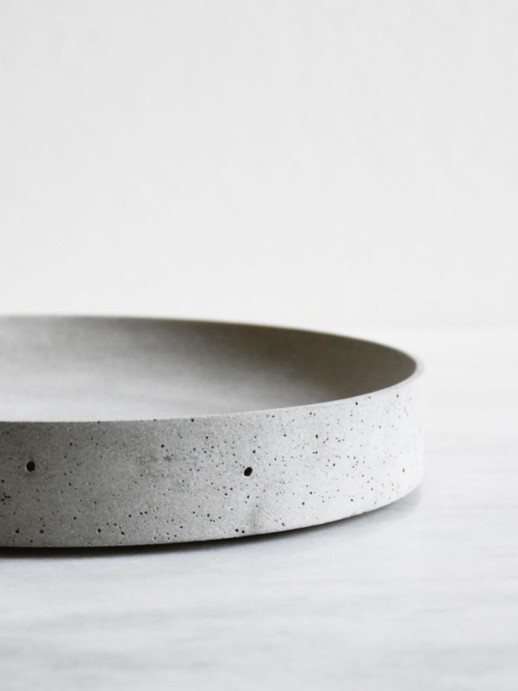 Vorlegeteller Schale flach Beton
