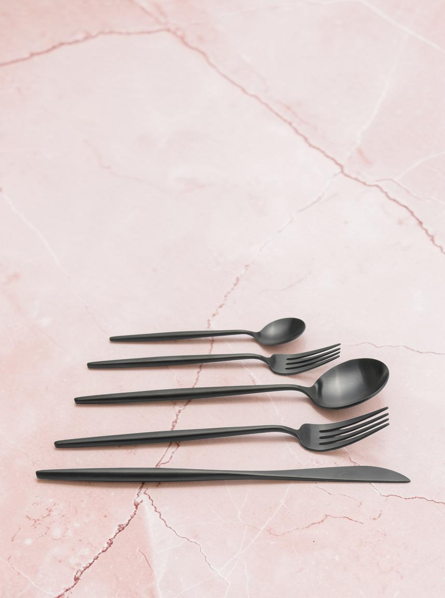 Besteckset "Moon" schwarz matt