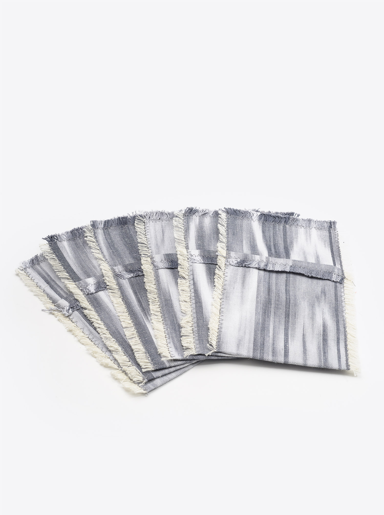 Bestecktaschen Set Cubierto 6teilig Ikat dunkelgrau