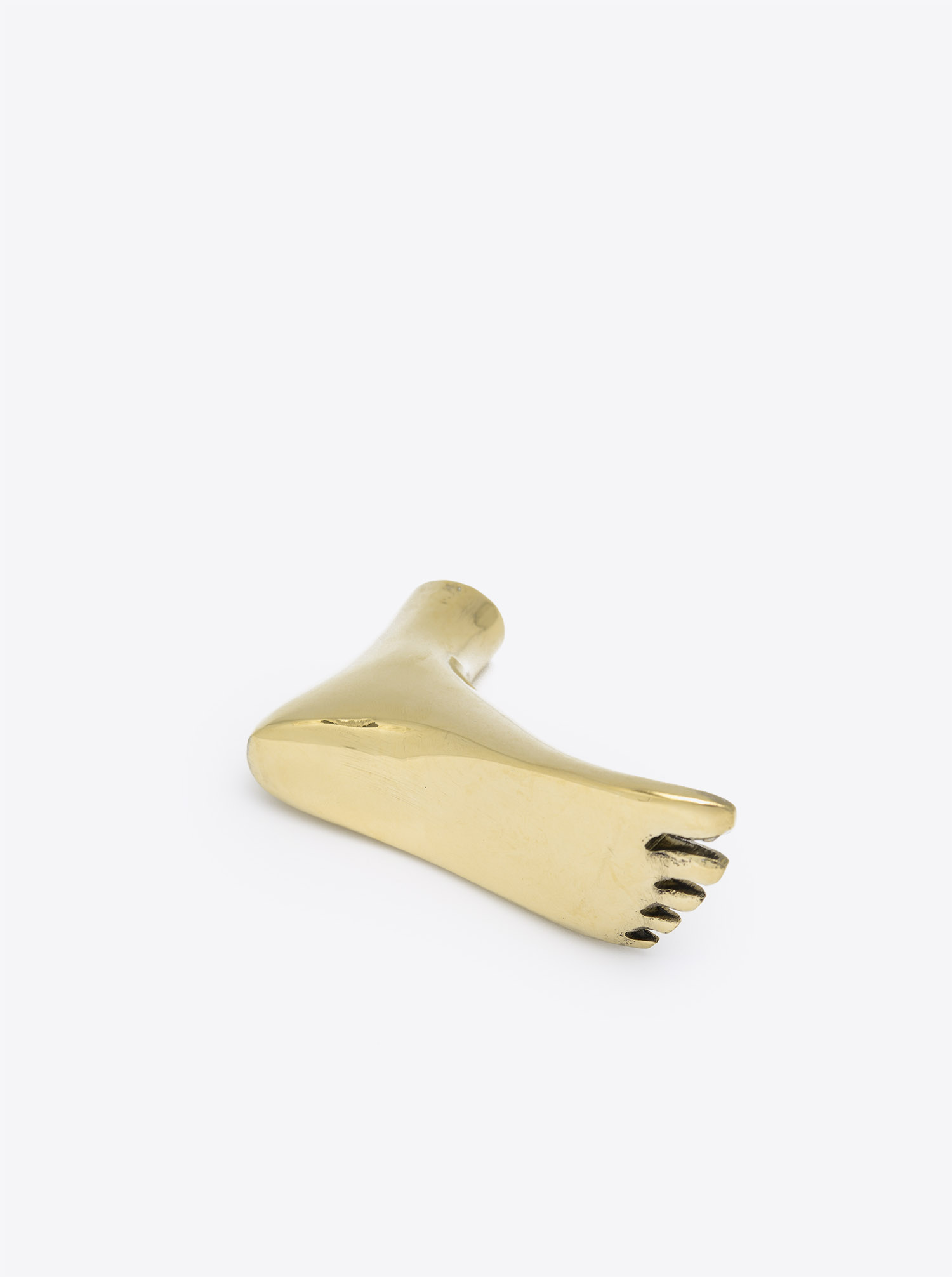 Paperweight &quot;Foot&quot; Brass polished