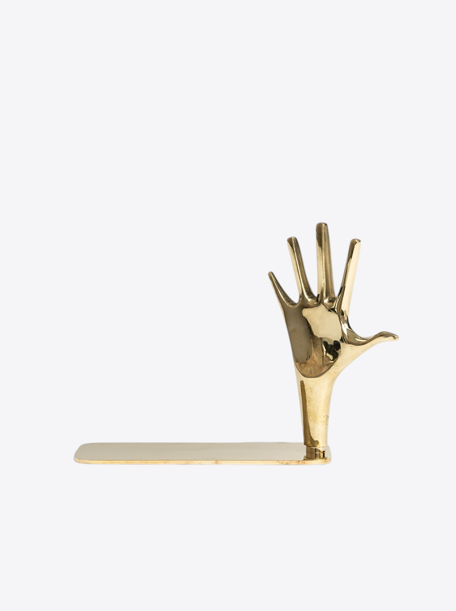 Bookend "Hand" 360 ° rotatable I polished brass